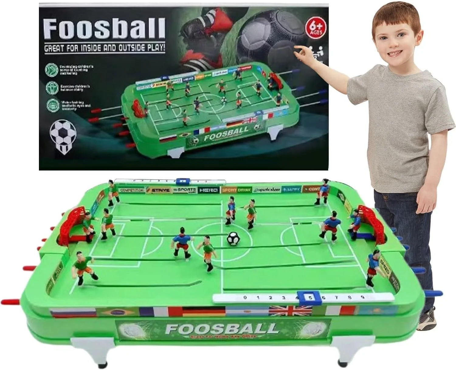 فوتبال دستی رومیزی VersaMarts | بازی فکری فوتبال دستی رومیزی برای کودکان و بزرگسالان - فوتبال دستی رومیزی جمع و جور برای خانه و مهمانی ها فوتبال دستی رومیزی VersaMarts | بازی فکری فوتبال دستی رومیزی برای کودکان و بزرگسالان - فوتبال دستی رومیزی جمع و جور برای خانه و مهمانی ها