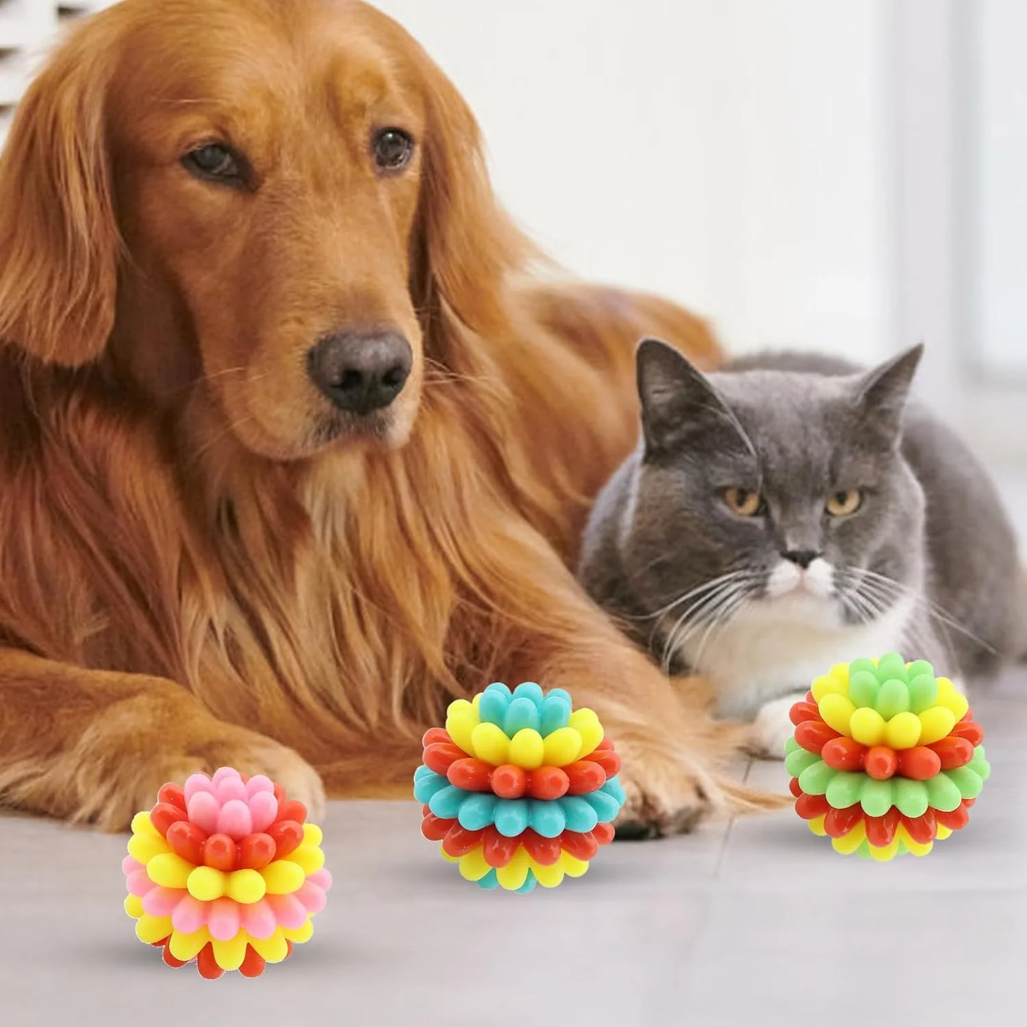 توپ های سگ برای جویدن تهاجمی | توپ های لاستیکی سگ بازی های تعاملی - وسایل بازی سگ برای نژادهای کوچک، متوسط و بزرگ، توله سگ، تمرینات ورزشی، غنی سازی، بازی در فضای داخلی و خارجی