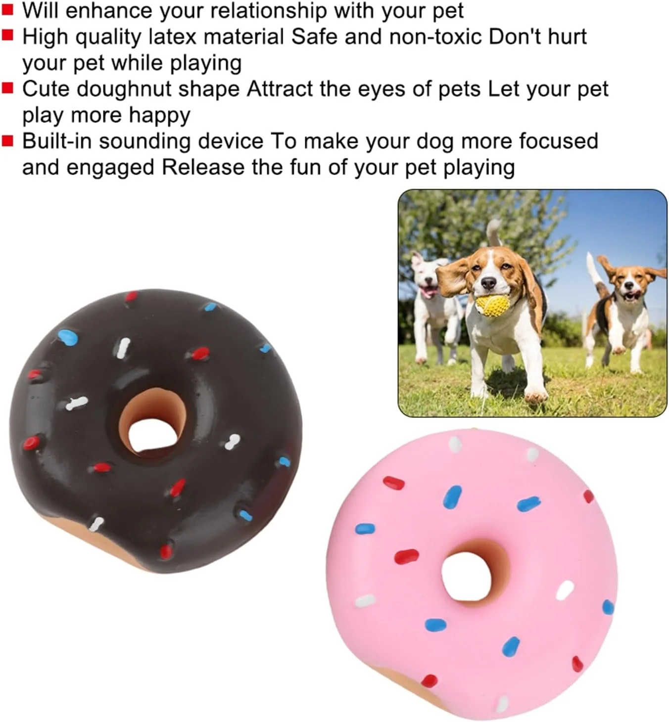 اسباب بازی سگ لاتکس Tnfeeon مدل دونات، 2 عددی، اسباب بازی جویدنی برای سگ، اسباب بازی آموزشی، اسباب بازی دندانی توله سگ، اسباب بازی تعاملی حیوانات خانگی برای سگ های کوچک و متوسط اسباب بازی سگ لاتکس Tnfeeon مدل دونات، 2 عددی، اسباب بازی جویدنی برای سگ، اسباب بازی آموزشی، اسباب بازی دندانی توله سگ، اسباب بازی تعاملی حیوانات خانگی برای سگ های کوچک و متوسط