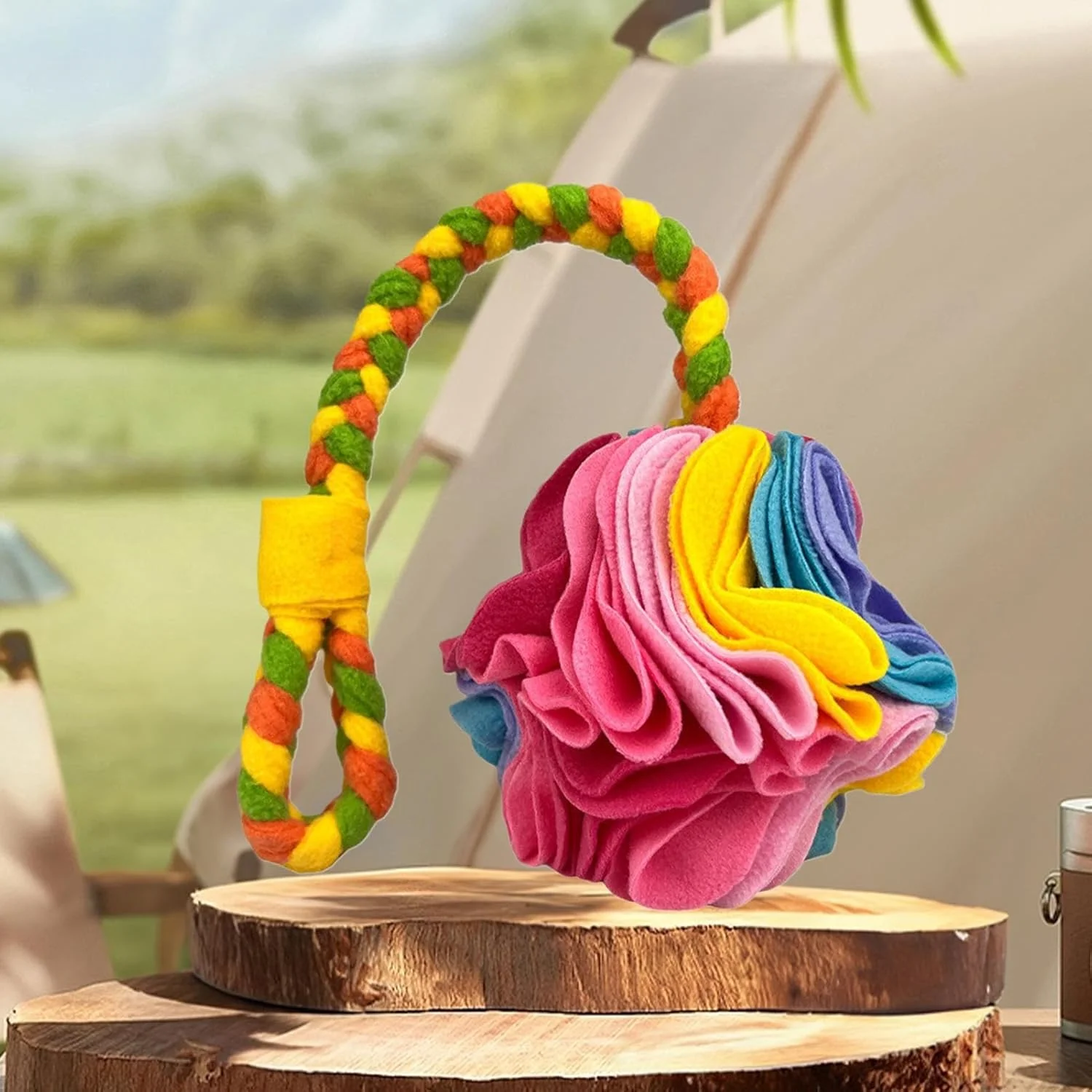 توپ اسنافل - بازی فکری تعاملی و غذای آهسته، توپ تشویقی - برای تحریک ذهنی، آموزش، جویدن، دندان درآوردن، جستجو و بو کشیدن توپ اسنافل - بازی فکری تعاملی و غذای آهسته، توپ تشویقی - برای تحریک ذهنی، آموزش، جویدن، دندان درآوردن، جستجو و بو کشیدن