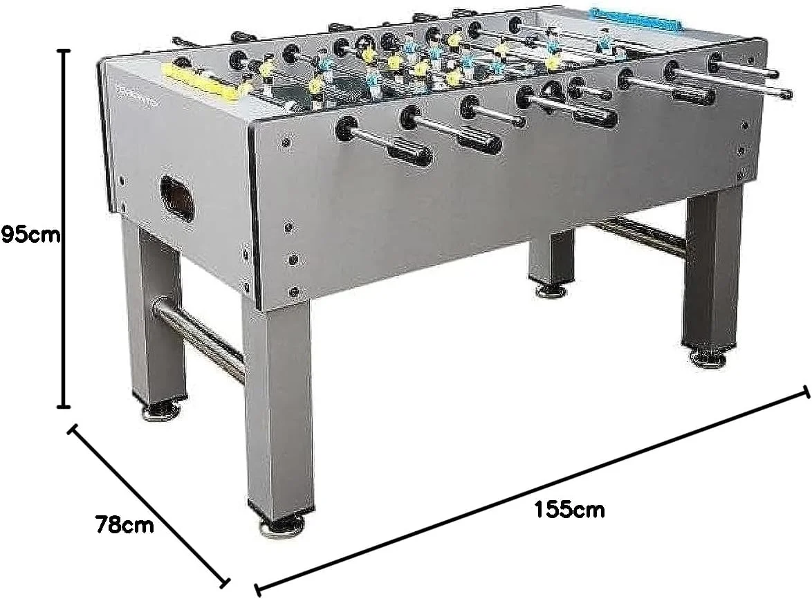 فوتبال دستی تورنتو GF016 سایز ۵ فوت - ساختار MDF بادوام، زمین بازی و روکش لمینت شده، دستگیره های ضد لغزش، پایه های مربعی MDF پایدار، ایده آل برای سرگرمی در خانه و تفریح خانوادگی - رنگ خاکستری فوتبال دستی تورنتو GF016 سایز ۵ فوت - ساختار MDF بادوام، زمین بازی و روکش لمینت شده، دستگیره های ضد لغزش، پایه های مربعی MDF پایدار، ایده آل برای سرگرمی در خانه و تفریح خانوادگی - رنگ خاکستری