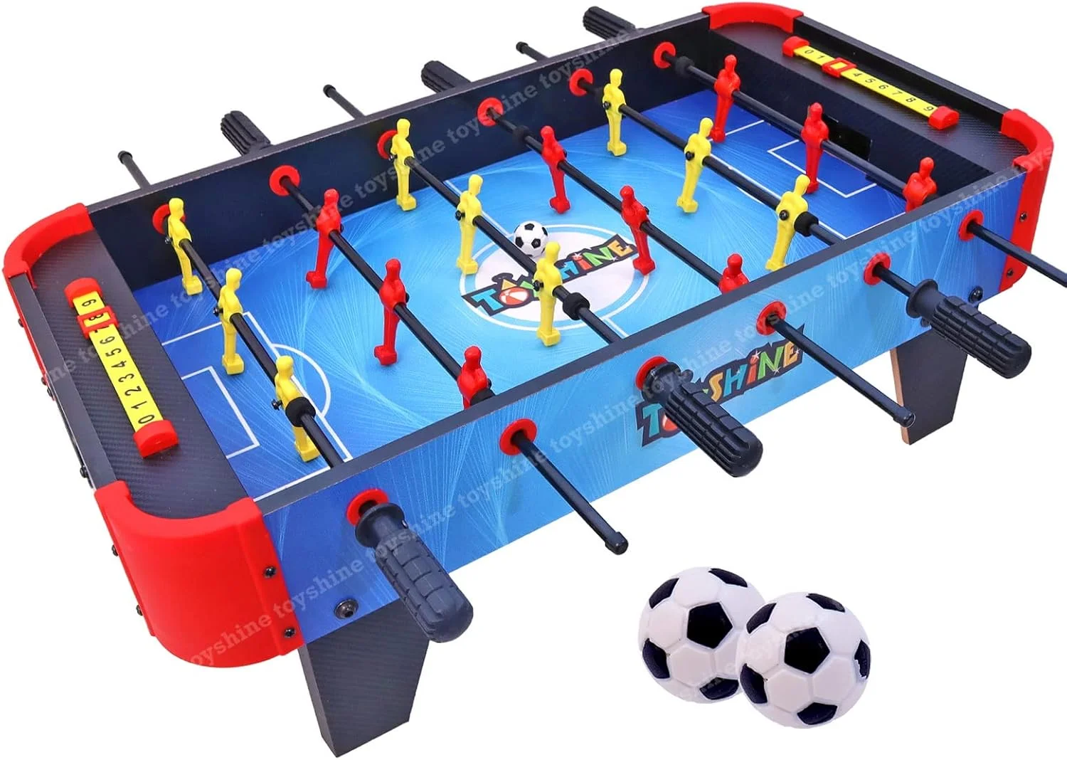 فوتبال دستی توی شاین، مینی فوتبال، بازی فوتبال رومیزی، 6 میله، ورزش سرپوشیده برای بزرگسالان و کودکان (پسران و دختران، چند رنگ، سایز متوسط، 26 اینچ) فوتبال دستی توی شاین، مینی فوتبال، بازی فوتبال رومیزی، 6 میله، ورزش سرپوشیده برای بزرگسالان و کودکان (پسران و دختران، چند رنگ، سایز متوسط، 26 اینچ)