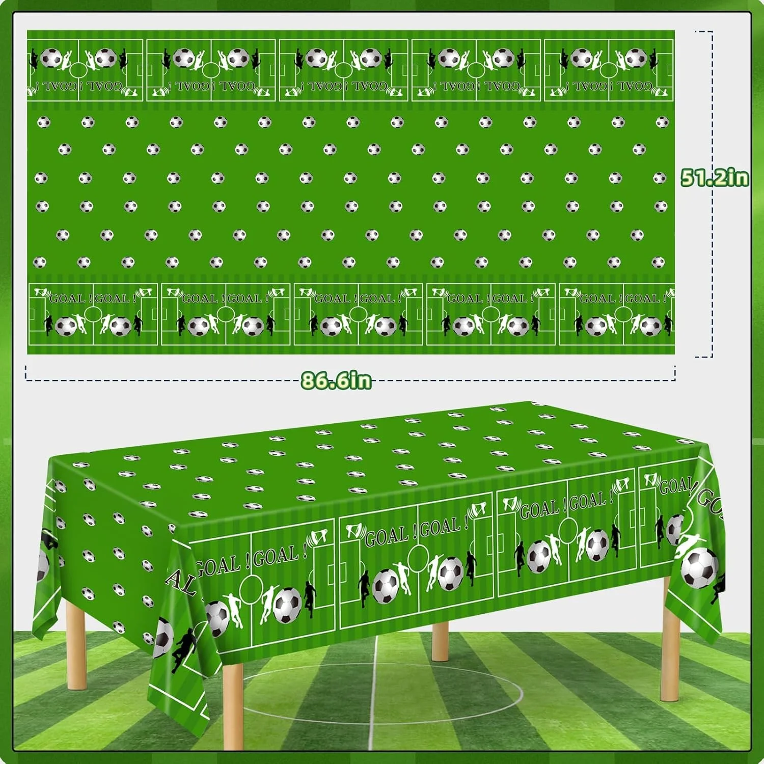 سفره یکبار مصرف طرح فوتبال TERRIFI، 3 عدد، مناسب برای رویدادهای فوتبالی، روز مسابقه، لوازم مهمانی با تم فوتبال (220*130 سانتی متر) سفره یکبار مصرف طرح فوتبال TERRIFI، 3 عدد، مناسب برای رویدادهای فوتبالی، روز مسابقه، لوازم مهمانی با تم فوتبال (220*130 سانتی متر)