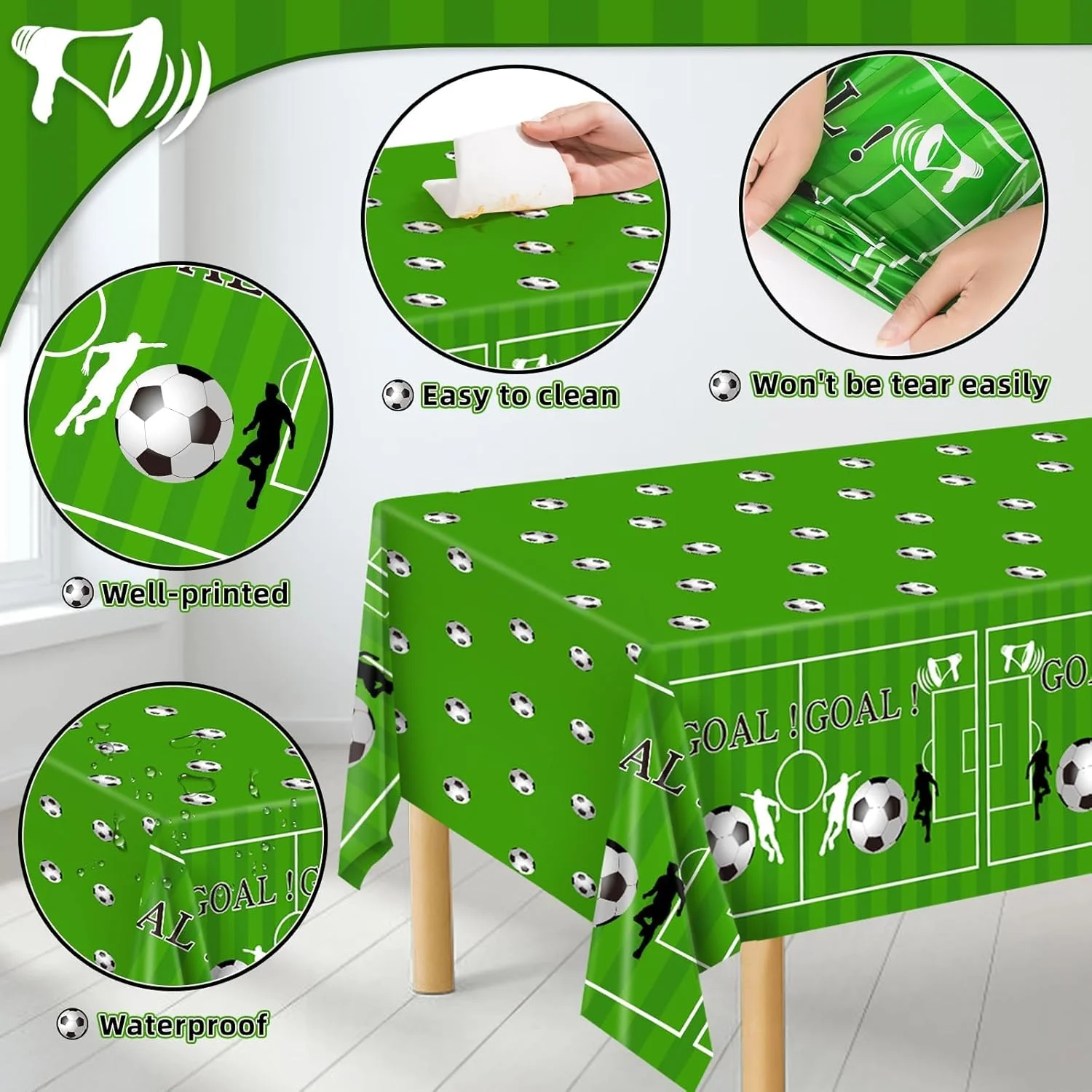 سفره یکبار مصرف طرح فوتبال TERRIFI، 3 عدد، مناسب برای رویدادهای فوتبالی، روز مسابقه، لوازم مهمانی با تم فوتبال (220*130 سانتی متر) سفره یکبار مصرف طرح فوتبال TERRIFI، 3 عدد، مناسب برای رویدادهای فوتبالی، روز مسابقه، لوازم مهمانی با تم فوتبال (220*130 سانتی متر)