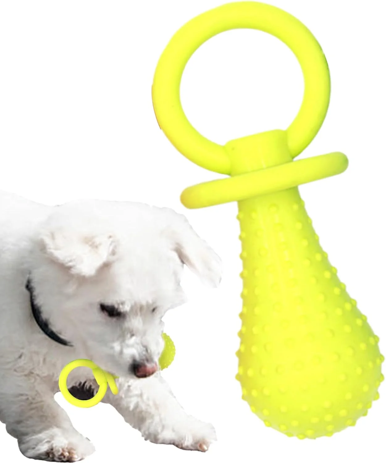 پستانک سگ | اسباب بازی جویدنی لاستیکی برای دندان درآوردن حیوانات خانگی، اسباب بازی بی خطر برای بازی و آرام کردن دندان های آسیاب حیوانات خانگی مناسب برای مسافرت، آپارتمان، پارک، خانه و خوابگاه