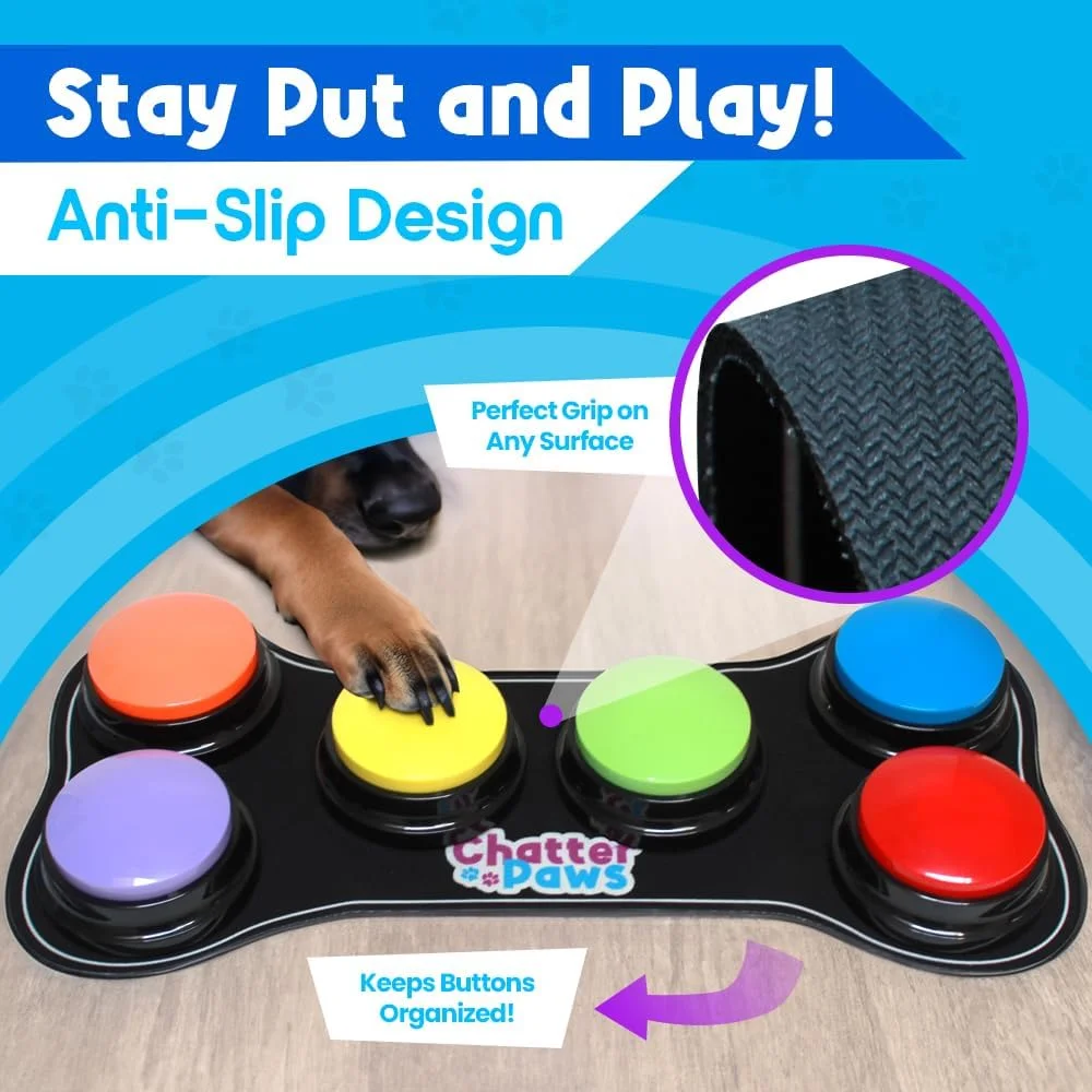 دکمه های سگ برای ارتباط - دکمه های سخنگوی بلند سگ، مجموعه دکمه های آموزش سگ پلاستیکی ABS، دکمه های سخنگوی قابل ضبط 30 ثانیه ای برای ارتباط سگ ها با پد ضد لغزش و 24 برچسب (بسته 6 عددی) دکمه های سگ برای ارتباط - دکمه های سخنگوی بلند سگ، مجموعه دکمه های آموزش سگ پلاستیکی ABS، دکمه های سخنگوی قابل ضبط 30 ثانیه ای برای ارتباط سگ ها با پد ضد لغزش و 24 برچسب (بسته 6 عددی)