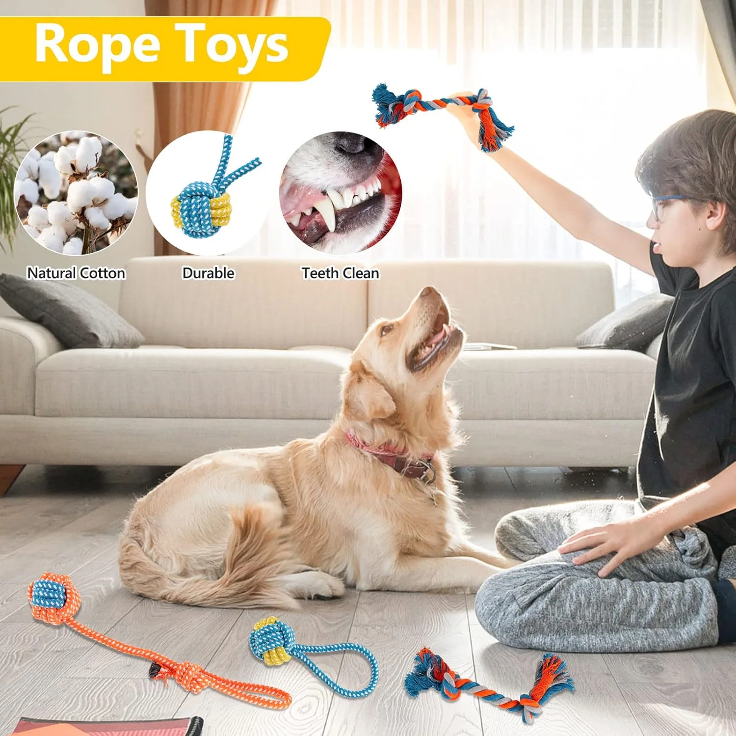 مجموعه ۷ عددی اسباب بازی سگ DKundZH، اسباب بازی های صدادار سگ، اسباب بازی های توله سگ برای دندان درآوردن سگ های کوچک، اسباب بازی های پولیشی پر شده، طناب برای سگ های متوسط تا بزرگ مجموعه ۷ عددی اسباب بازی سگ DKundZH، اسباب بازی های صدادار سگ، اسباب بازی های توله سگ برای دندان درآوردن سگ های کوچک، اسباب بازی های پولیشی پر شده، طناب برای سگ های متوسط تا بزرگ