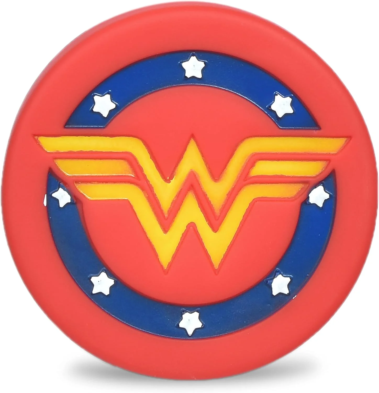اسباب بازی سگ وینیل طرح لوگو ستاره زن شگفت انگیز DC Comics برای حیوانات خانگی | اسباب بازی کوچک سگ، اسباب بازی جیر جیر کننده سگ | اسباب بازی ابرقهرمانی زیبا، سرگرم کننده و ایمن برای سگ ها | اسباب بازی جویدنی سگ زن شگفت انگیز، 4 اینچ
