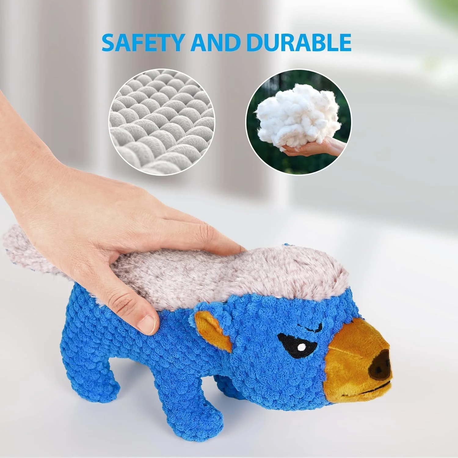 اسباب بازی سوت دار سگ گورکن عسلی بافتنی، آبی، مناسب جویدن تهاجمی، اسباب بازی های سوت دار بادوام سگ، اسباب بازی های حیوانات عروسکی با مواد پنبه ای و کاغذ چروک، اسباب بازی های جویدنی بادوام اسباب بازی سوت دار سگ گورکن عسلی بافتنی، آبی، مناسب جویدن تهاجمی، اسباب بازی های سوت دار بادوام سگ، اسباب بازی های حیوانات عروسکی با مواد پنبه ای و کاغذ چروک، اسباب بازی های جویدنی بادوام