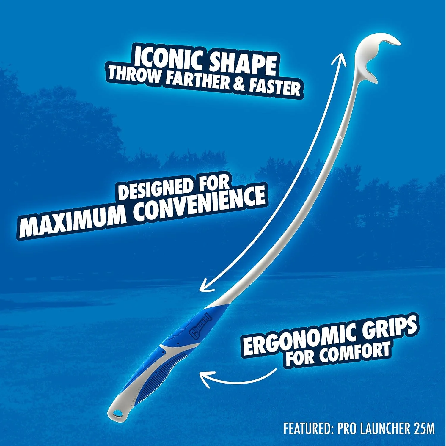 پرتابگر توپ سگ Chuckit! Pro 18M، طول 45 سانتی متر، شامل توپ متوسط (6.35 سانتی متر) برای سگ های 9 تا 27 کیلوگرم