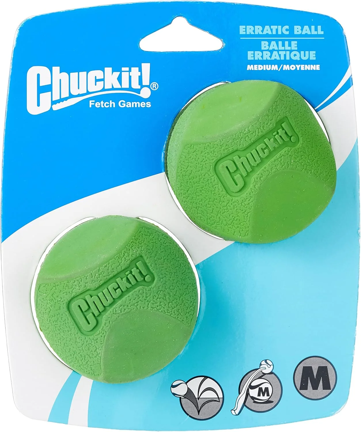 اسباب بازی سگ توپ نامنظم ChuckIt!، متوسط (بسته 2 عددی) اسباب بازی سگ برای داخل و خارج از خانه