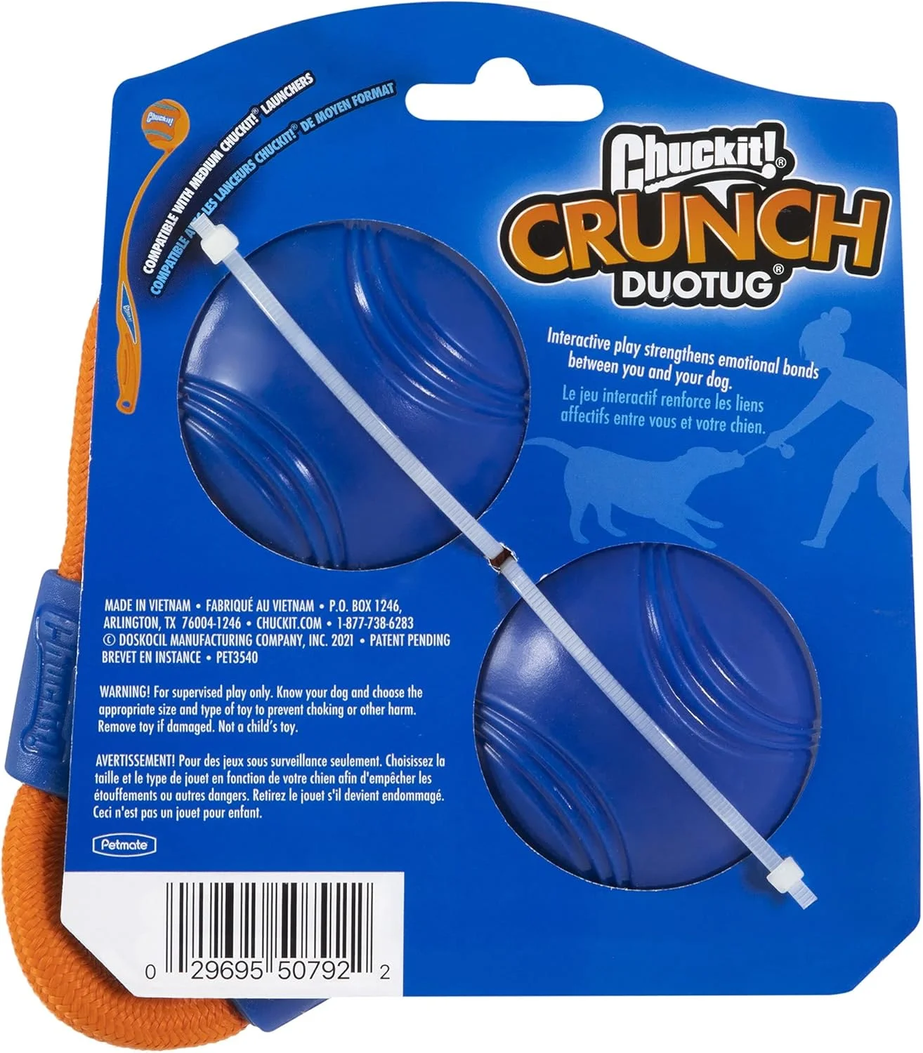اسباب بازی توپ صدا دار سگ چاک ایت! مدل Crunch Ball، سایز متوسط، Duo Tug اسباب بازی توپ صدا دار سگ چاک ایت! مدل Crunch Ball، سایز متوسط، Duo Tug