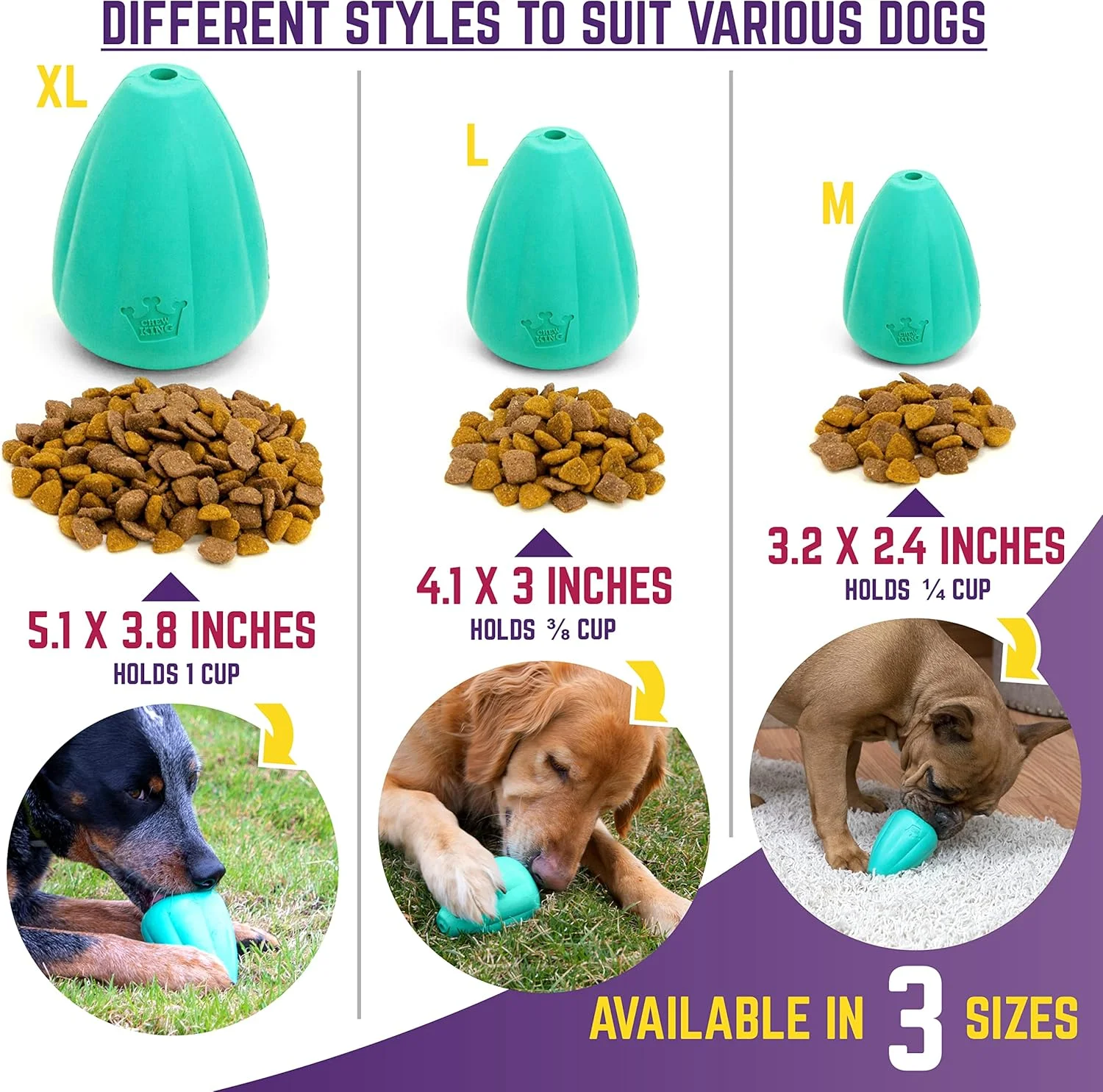 اسباب بازی سگ Chew King Premium Treat، سایز بزرگ، اسباب بازی لاستیکی طبیعی بسیار بادوام، بسته 2 عددی اسباب بازی سگ Chew King Premium Treat، سایز بزرگ، اسباب بازی لاستیکی طبیعی بسیار بادوام، بسته 2 عددی