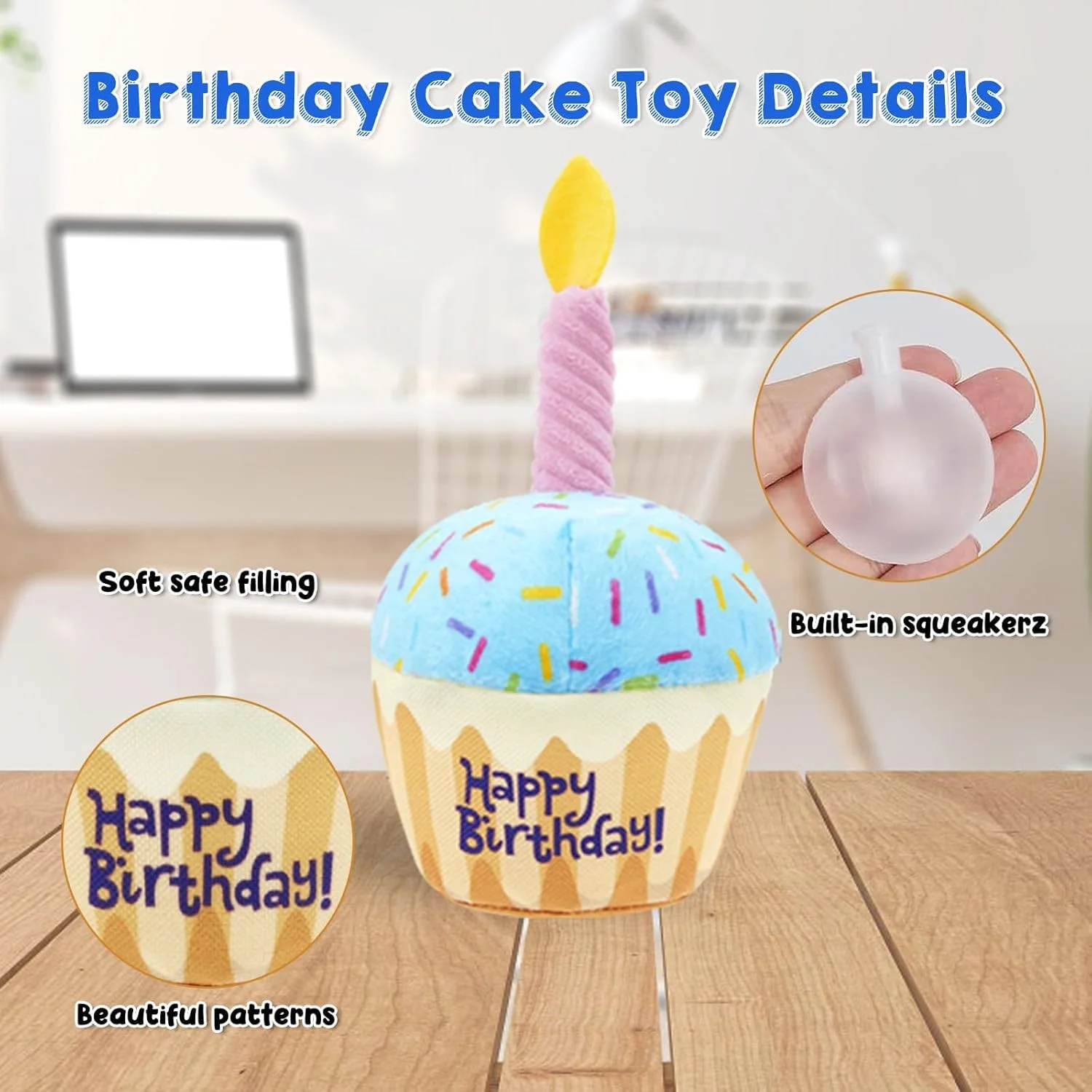 اسباب بازی سگ طرح کیک تولد، طراحی کاپ کیک توله سگ آبی، جشن تولد حیوان خانگی خود را با اسباب بازی صدادار جشن بگیرید، هدیه نرم سگ برای نژادهای کوچک، متوسط و بزرگ (8 اینچ) اسباب بازی سگ طرح کیک تولد، طراحی کاپ کیک توله سگ آبی، جشن تولد حیوان خانگی خود را با اسباب بازی صدادار جشن بگیرید، هدیه نرم سگ برای نژادهای کوچک، متوسط و بزرگ (8 اینچ)