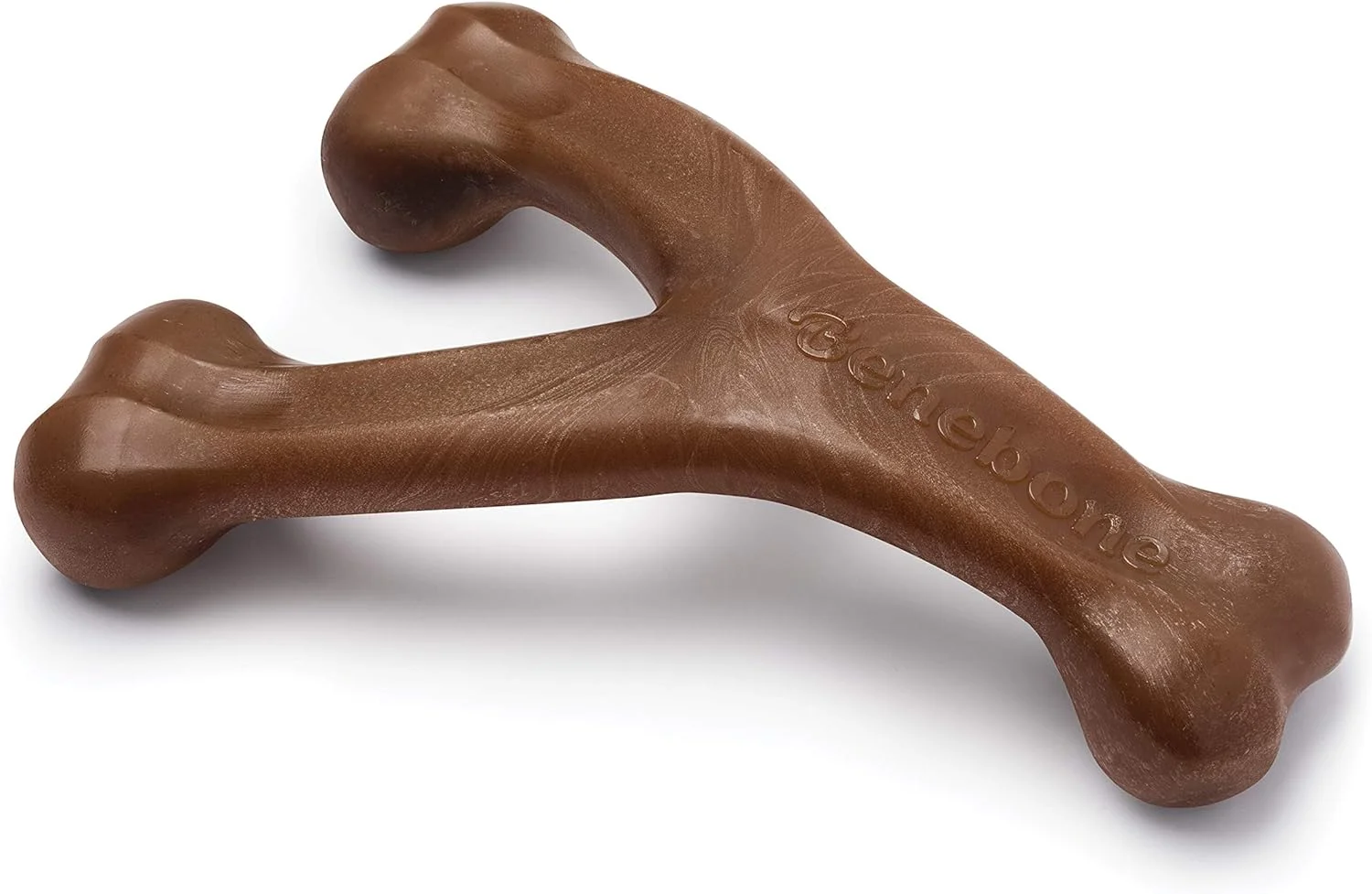 اسباب بازی جویدنی سگ Benebone مدل Wishbone مناسب برای جویدن تهاجمی - طعم کره بادام زمینی، سایز بزرگ