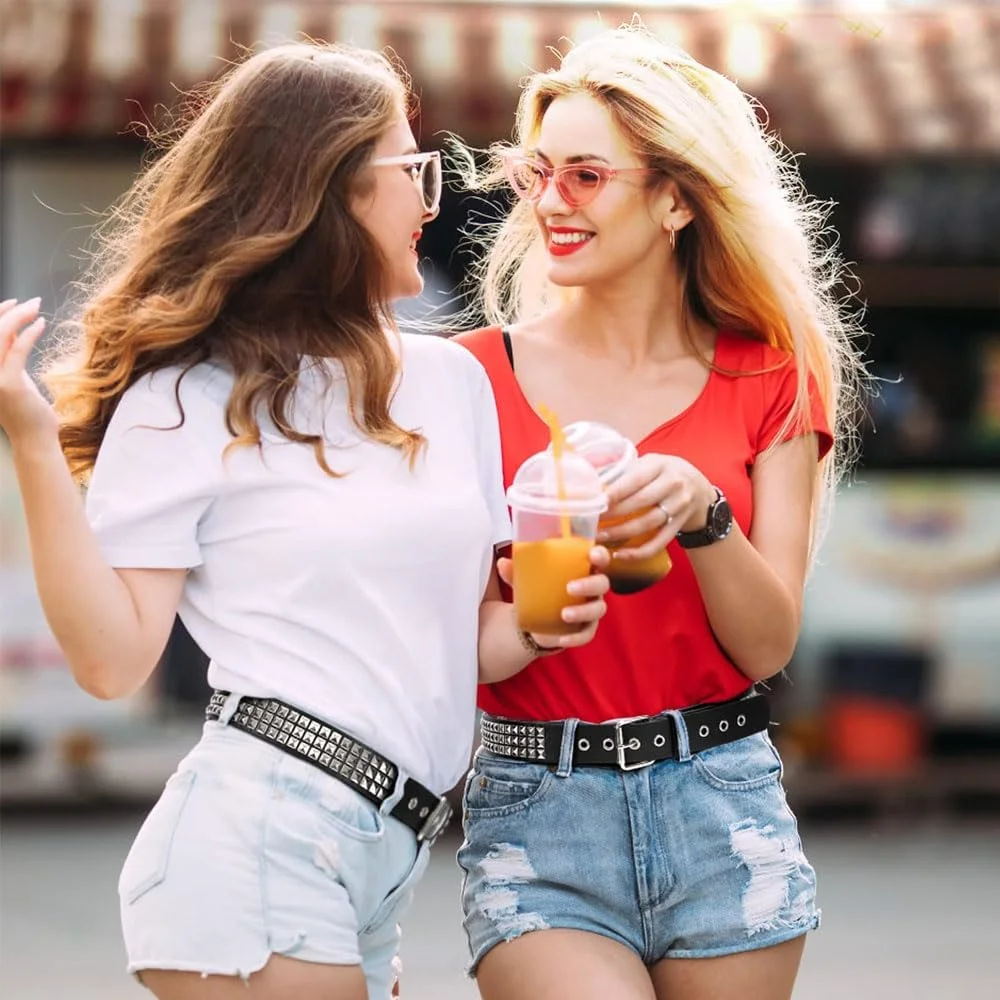 کمربند میخ پرچ پانک Goodern برای زنان، کمربند کمر پرچ چرمی PU مد روز با سگک فلزی، کمربند پانک راک فلزی 3 ردیفه با حلقه قابل تنظیم کمربند چهارخانه گل میخ دار روشن یونیسکس برای لباس جین-A کمربند میخ پرچ پانک Goodern برای زنان، کمربند کمر پرچ چرمی PU مد روز با سگک فلزی، کمربند پانک راک فلزی 3 ردیفه با حلقه قابل تنظیم کمربند چهارخانه گل میخ دار روشن یونیسکس برای لباس جین-A