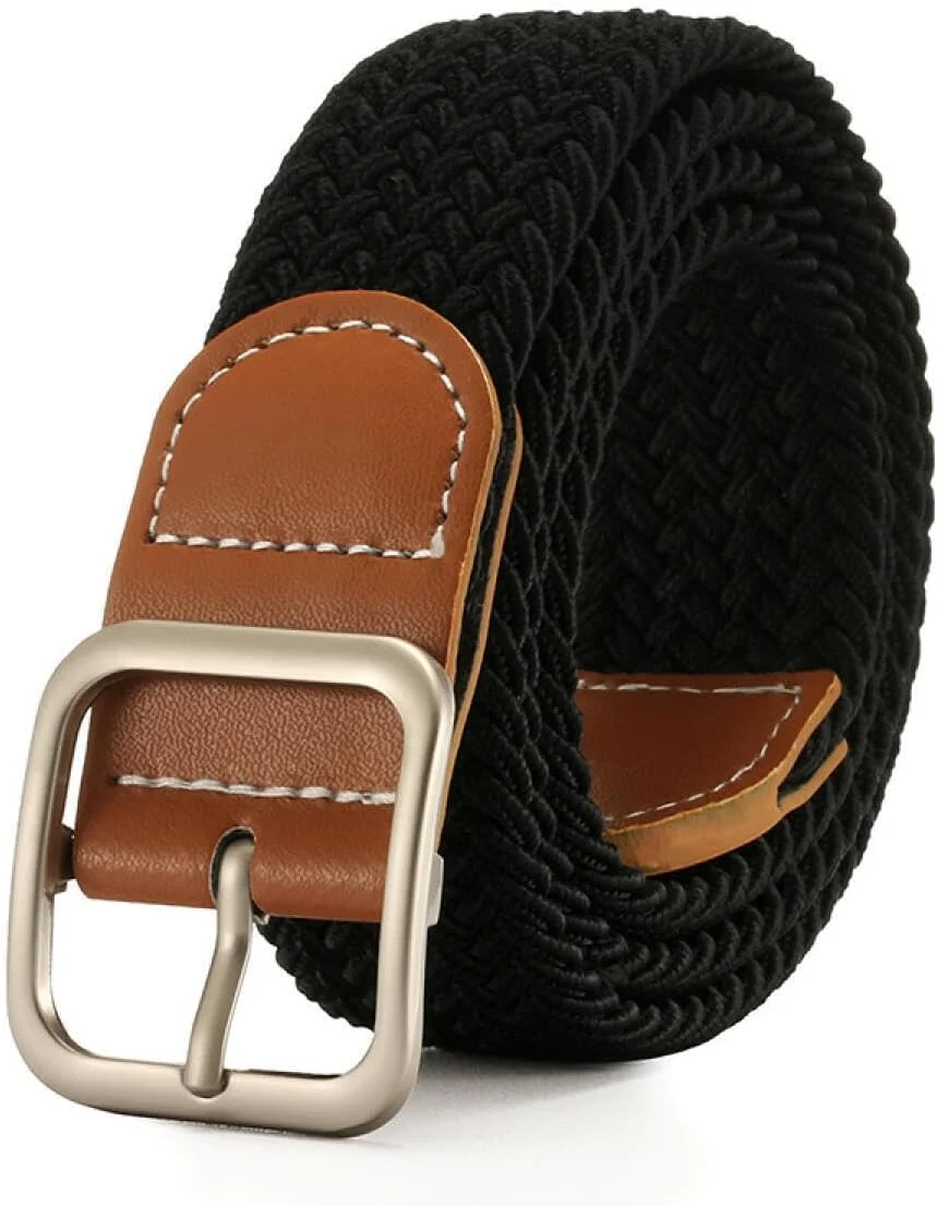 کمربند کشی بافتنی Goodern برای مردان و زنان - کمربند الاستیک بافت گلف غیر رسمی جین برای شلوارک و شلوار - کمربند مد روز بوم با سگک پانچ سوزنی رایگان