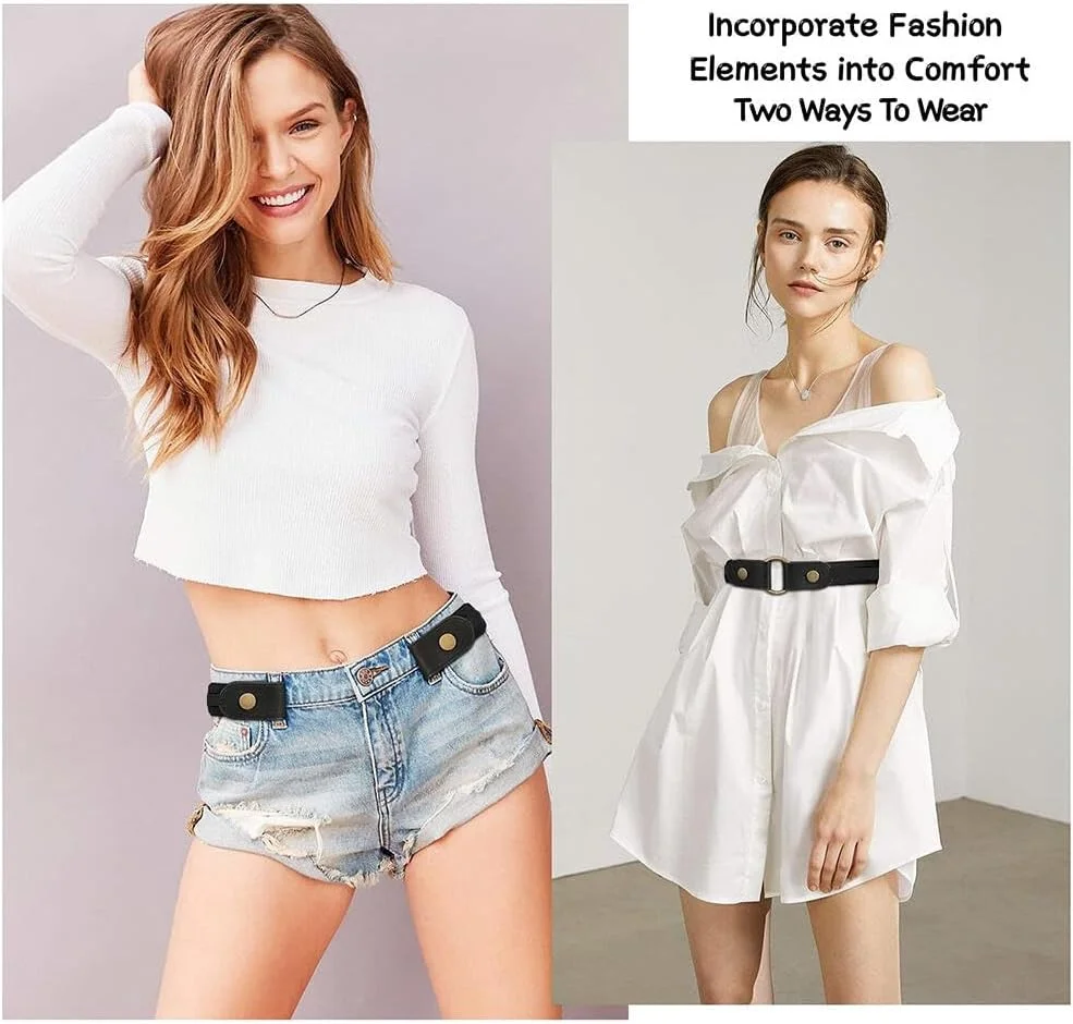 کمربند کشی بدون سگک Goodern، کمربند الاستیک نامرئی قابل تنظیم، کمربند چرمی PU تنبل با سوراخ های دوبل الاستیک برای شلوار جین، دامن، مردان و زنان - مشکی کمربند کشی بدون سگک Goodern، کمربند الاستیک نامرئی قابل تنظیم، کمربند چرمی PU تنبل با سوراخ های دوبل الاستیک برای شلوار جین، دامن، مردان و زنان - مشکی