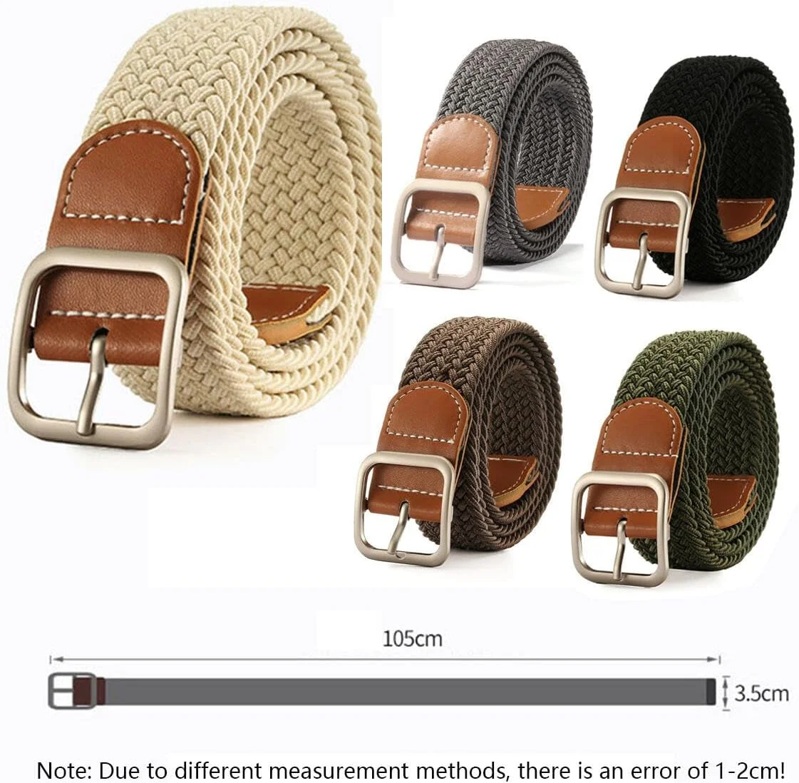 کمربند کشی بافتنی Goodern برای مردان و زنان - کمربند الاستیک بافت گلف غیر رسمی جین برای شلوارک و شلوار - کمربند مد روز بوم با سگک پانچ سوزنی رایگان کمربند کشی بافتنی Goodern برای مردان و زنان - کمربند الاستیک بافت گلف غیر رسمی جین برای شلوارک و شلوار - کمربند مد روز بوم با سگک پانچ سوزنی رایگان