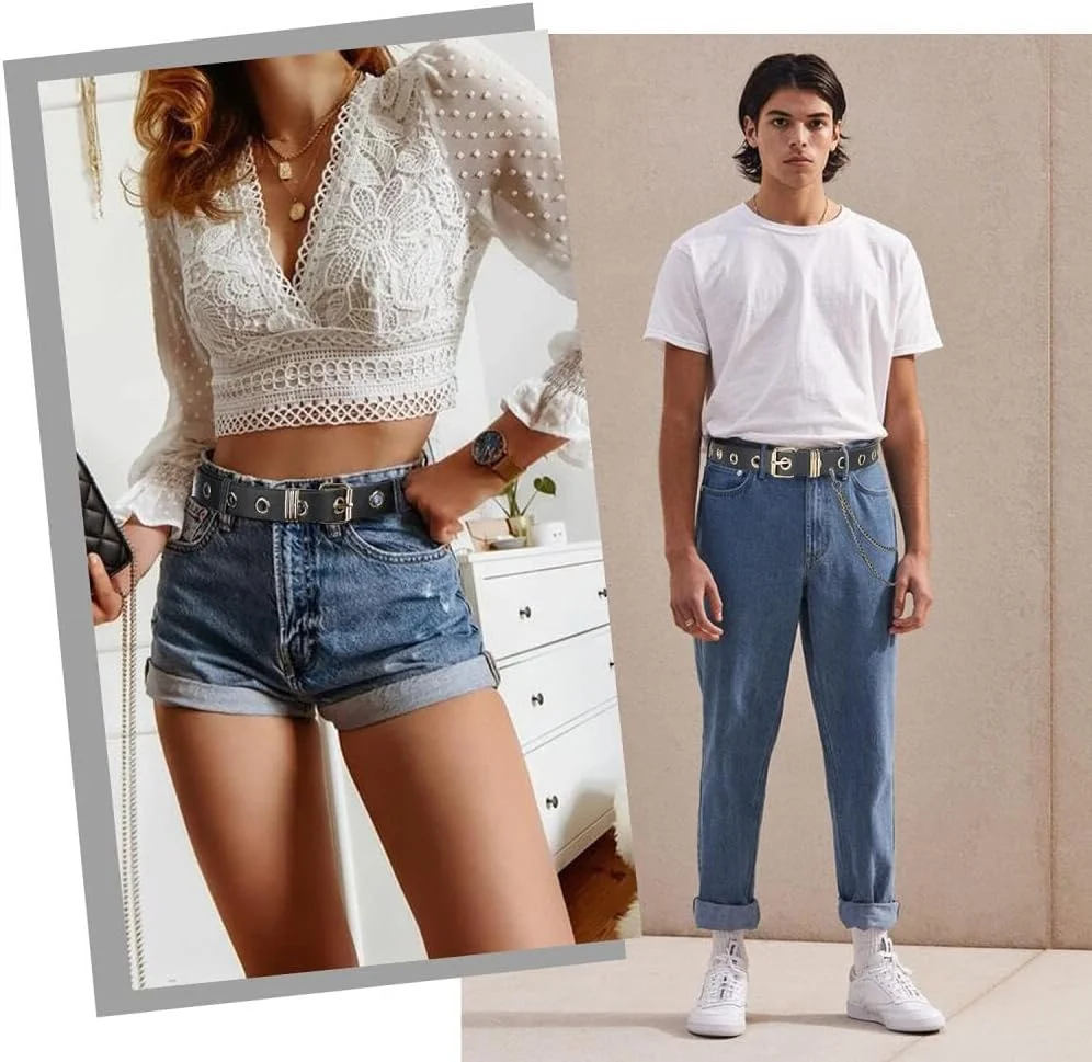 کمربند پانک چرمی PU گودرن، کمربند پانک تزئینی یکپارچهسازی با زنجیر جداشدنی، کمربند مشکی پانک برای زنان و مردان، کمربندهای لوازم جانبی مد راک برای شلوار جین، کمربندهای کمر پانک راک زنانه و مردانه کمربند پانک چرمی PU گودرن، کمربند پانک تزئینی یکپارچهسازی با زنجیر جداشدنی، کمربند مشکی پانک برای زنان و مردان، کمربندهای لوازم جانبی مد راک برای شلوار جین، کمربندهای کمر پانک راک زنانه و مردانه