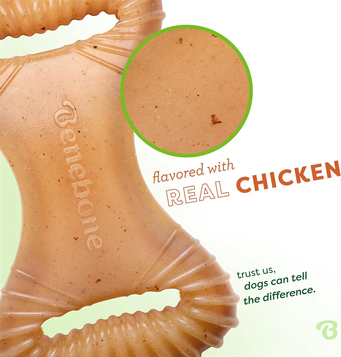 اسباب بازی جویدنی دندانی سگ Benebone برای جویدن تهاجمی، طعم مرغ، بزرگ اسباب بازی جویدنی دندانی سگ Benebone برای جویدن تهاجمی، طعم مرغ، بزرگ