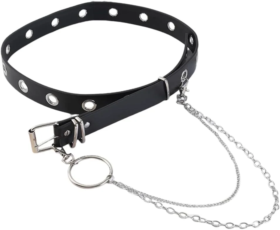 کمربند پانک چرمی PU گودرن، کمربند پانک تزئینی یکپارچهسازی با زنجیر جداشدنی، کمربند مشکی پانک برای زنان و مردان، کمربندهای لوازم جانبی مد راک برای شلوار جین، کمربندهای کمر پانک راک زنانه و مردانه کمربند پانک چرمی PU گودرن، کمربند پانک تزئینی یکپارچهسازی با زنجیر جداشدنی، کمربند مشکی پانک برای زنان و مردان، کمربندهای لوازم جانبی مد راک برای شلوار جین، کمربندهای کمر پانک راک زنانه و مردانه