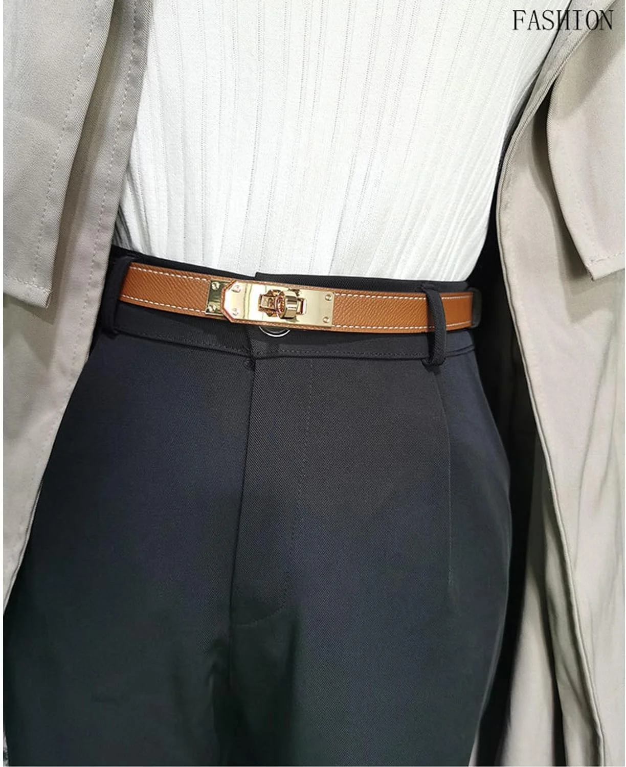 کمربند زنانه گودرن، کمربند چرمی قابل تنظیم زنانه، کمربند باریک کلاسیک، سگک کمربند، رنگ ثابت یکپارچهسازی بافتی آلیاژی، کمربند باریک تزئینی برای لباس، کت و شلوار جین - قهوه ای کمربند زنانه گودرن، کمربند چرمی قابل تنظیم زنانه، کمربند باریک کلاسیک، سگک کمربند، رنگ ثابت یکپارچهسازی بافتی آلیاژی، کمربند باریک تزئینی برای لباس، کت و شلوار جین - قهوه ای