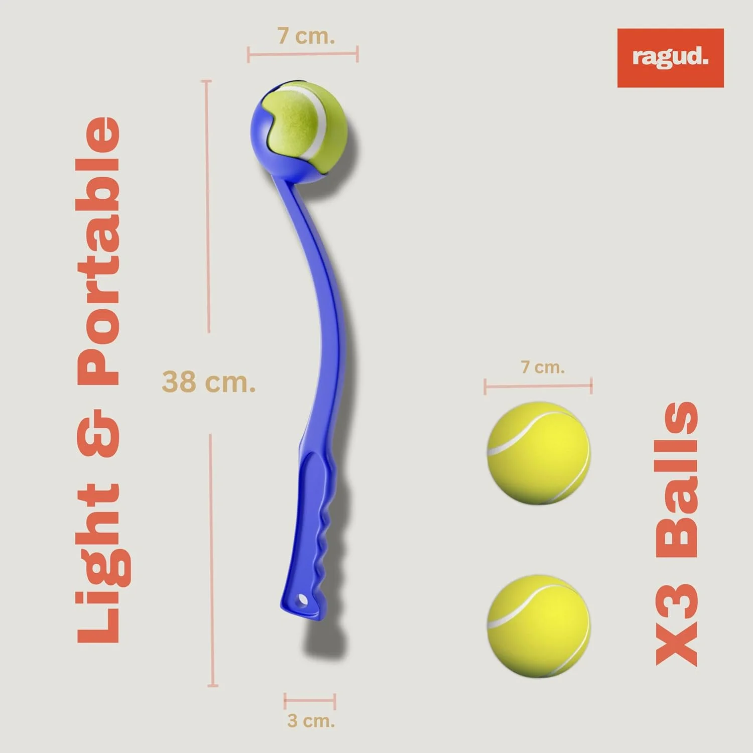 پرتابگر توپ برای سگ ها - مجموعه اسباب بازی سگ با 3 توپ، آبی، 36 سانتی متر طول. کاربردی و بهداشتی. تیرکمان توپ برای سگ ها - اسباب بازی پرتابی برای آوردن و پرتاب آسان توپ (کوچک) پرتابگر توپ برای سگ ها - مجموعه اسباب بازی سگ با 3 توپ، آبی، 36 سانتی متر طول. کاربردی و بهداشتی. تیرکمان توپ برای سگ ها - اسباب بازی پرتابی برای آوردن و پرتاب آسان توپ (کوچک)