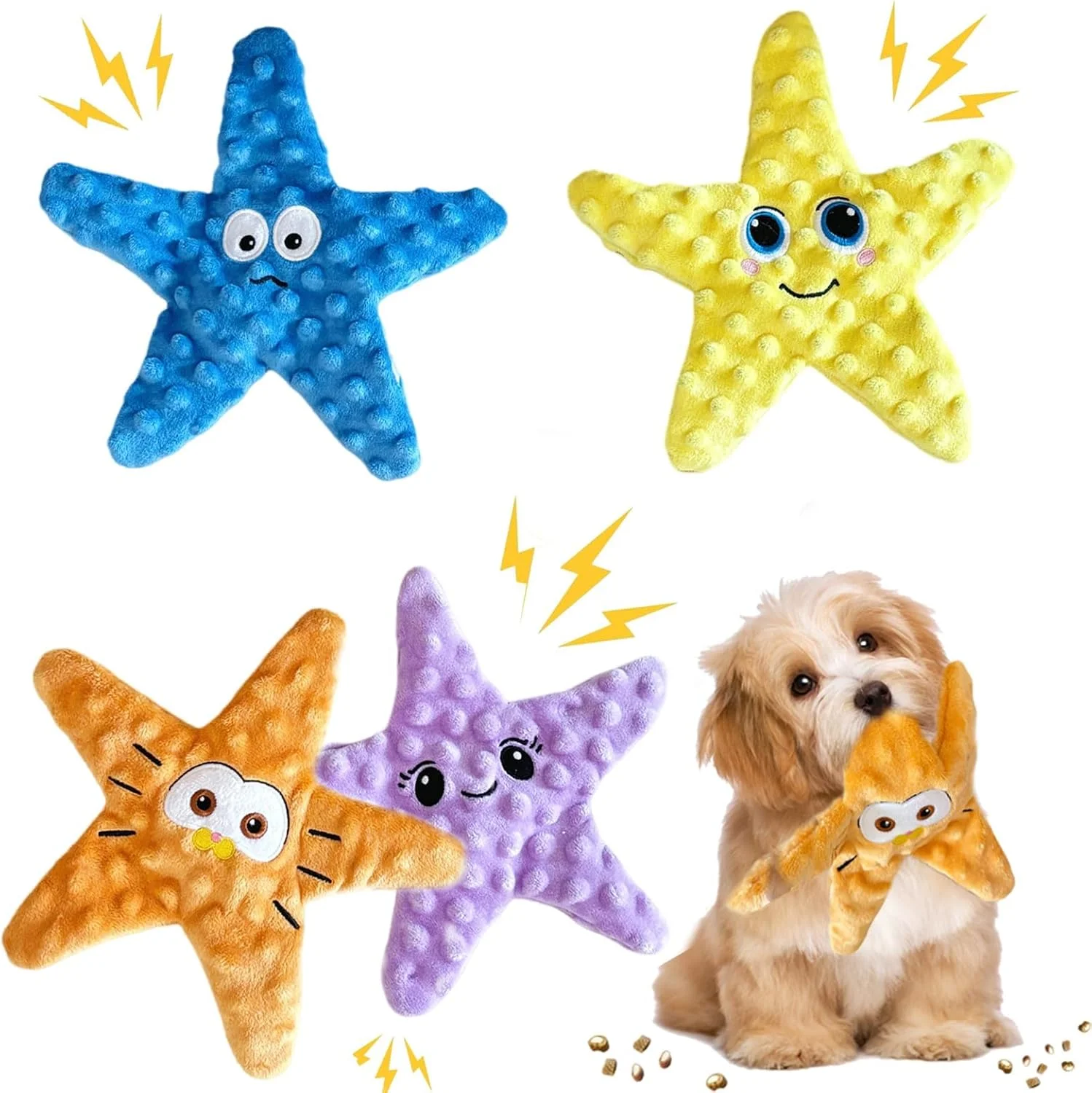 اسباب بازی های سگ جیرجیرکی بدون الیاف آزونی - اسباب بازی های جویدنی سگ خنده دار برای نژادهای کوچک و متوسط، اسباب بازی تعاملی پخش کننده تشویقی برای حیوانات خانگی فعال (4 عدد) اسباب بازی های سگ جیرجیرکی بدون الیاف آزونی - اسباب بازی های جویدنی سگ خنده دار برای نژادهای کوچک و متوسط، اسباب بازی تعاملی پخش کننده تشویقی برای حیوانات خانگی فعال (4 عدد)