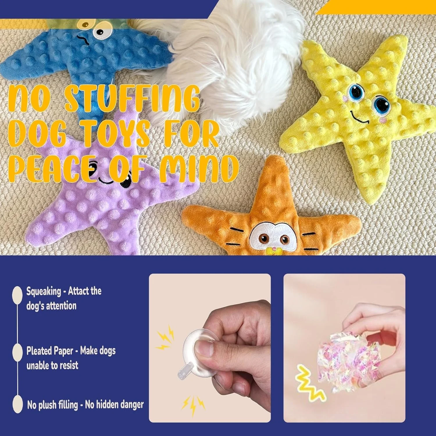 اسباب بازی های سگ جیرجیرکی بدون الیاف آزونی - اسباب بازی های جویدنی سگ خنده دار برای نژادهای کوچک و متوسط، اسباب بازی تعاملی پخش کننده تشویقی برای حیوانات خانگی فعال (4 عدد) اسباب بازی های سگ جیرجیرکی بدون الیاف آزونی - اسباب بازی های جویدنی سگ خنده دار برای نژادهای کوچک و متوسط، اسباب بازی تعاملی پخش کننده تشویقی برای حیوانات خانگی فعال (4 عدد)