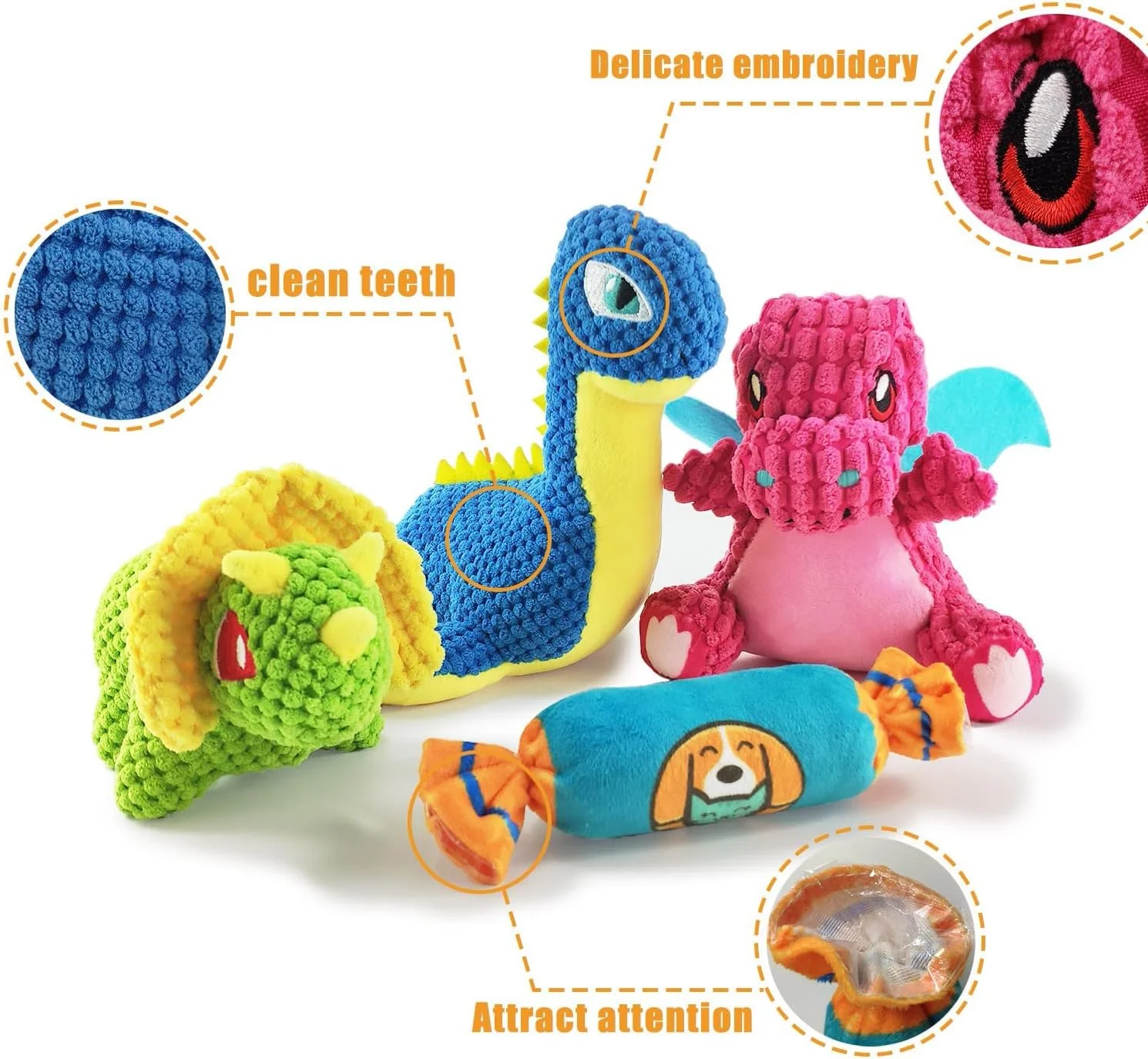 مجموعه 4 عددی اسباب بازی سگ پولیشی جیغ دار AWOOF، اسباب بازی های توله سگ حیوانات عروسکی زیبا با صدای جیر جیر و کیف سازماندهی، جویدنی برای سگ های کوچک متوسط بزرگ مجموعه 4 عددی اسباب بازی سگ پولیشی جیغ دار AWOOF، اسباب بازی های توله سگ حیوانات عروسکی زیبا با صدای جیر جیر و کیف سازماندهی، جویدنی برای سگ های کوچک متوسط بزرگ