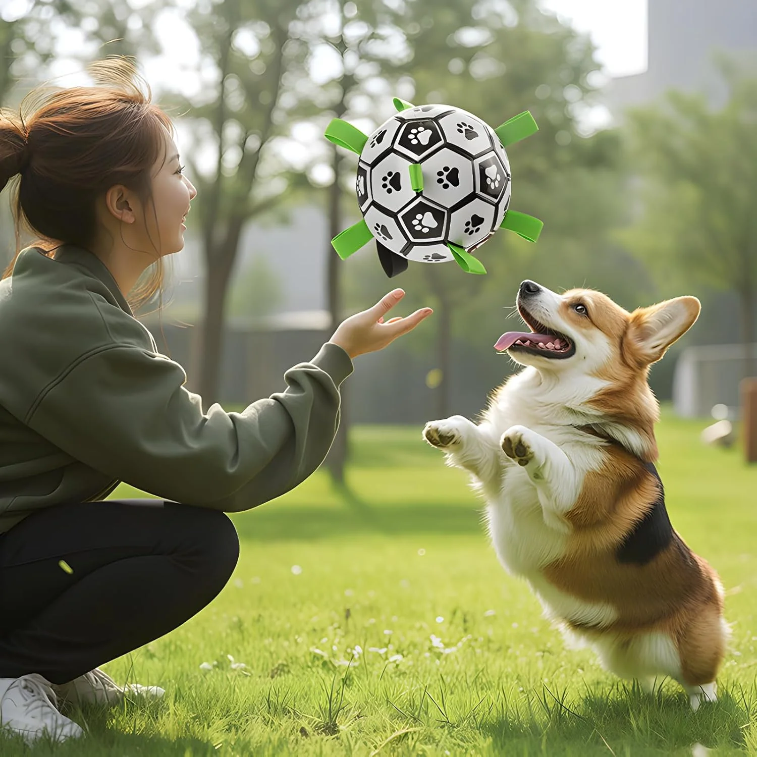 توپ بازی سگ، توپ جویدنی، اسباب بازی تعاملی سگ، توپ آموزشی توله سگ با اسباب بازی حیوانات خانگی به شکل فوتبال، لوازم آموزشی توپ تعاملی سگ توپ بازی سگ، توپ جویدنی، اسباب بازی تعاملی سگ، توپ آموزشی توله سگ با اسباب بازی حیوانات خانگی به شکل فوتبال، لوازم آموزشی توپ تعاملی سگ