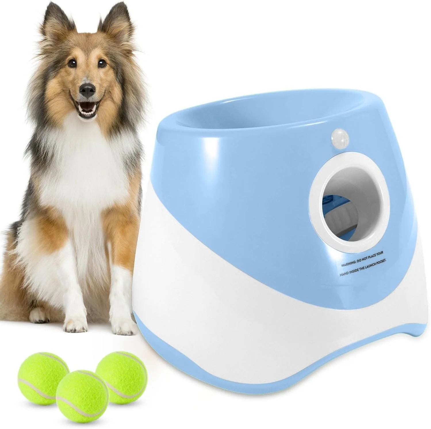 پرتاب کننده اتوماتیک توپ برای سگ های کوچک، پرتاب کننده توپ حیوانات خانگی USB، اسباب بازی آموزشی خودکار با فاصله 3 تا 9 متر، دستگاه توپ تنیس تعاملی با 3 توپ استاندارد 5 سانتی متری برای توله سگ در داخل و خارج از منزل (آبی) پرتاب کننده اتوماتیک توپ برای سگ های کوچک، پرتاب کننده توپ حیوانات خانگی USB، اسباب بازی آموزشی خودکار با فاصله 3 تا 9 متر، دستگاه توپ تنیس تعاملی با 3 توپ استاندارد 5 سانتی متری برای توله سگ در داخل و خارج از منزل (آبی)