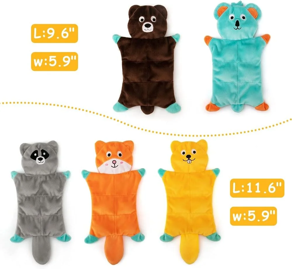 اسباب بازی های سگ بدون الیاف AWOOF، بسته 5 عددی اسباب بازی های جیر جیر کننده سگ، مجموعه اسباب بازی های سگ پولیشی چروک دار برای دندان درآوردن توله سگ، اسباب بازی های جویدنی بادوام سگ برای سگ های کوچک و متوسط، اسباب بازی های حیوانات خانگی زیبا برای بازی، آموزش و کاهش بی حوصلگی اسباب بازی های سگ بدون الیاف AWOOF، بسته 5 عددی اسباب بازی های جیر جیر کننده سگ، مجموعه اسباب بازی های سگ پولیشی چروک دار برای دندان درآوردن توله سگ، اسباب بازی های جویدنی بادوام سگ برای سگ های کوچک و متوسط، اسباب بازی های حیوانات خانگی زیبا برای بازی، آموزش و کاهش بی حوصلگی