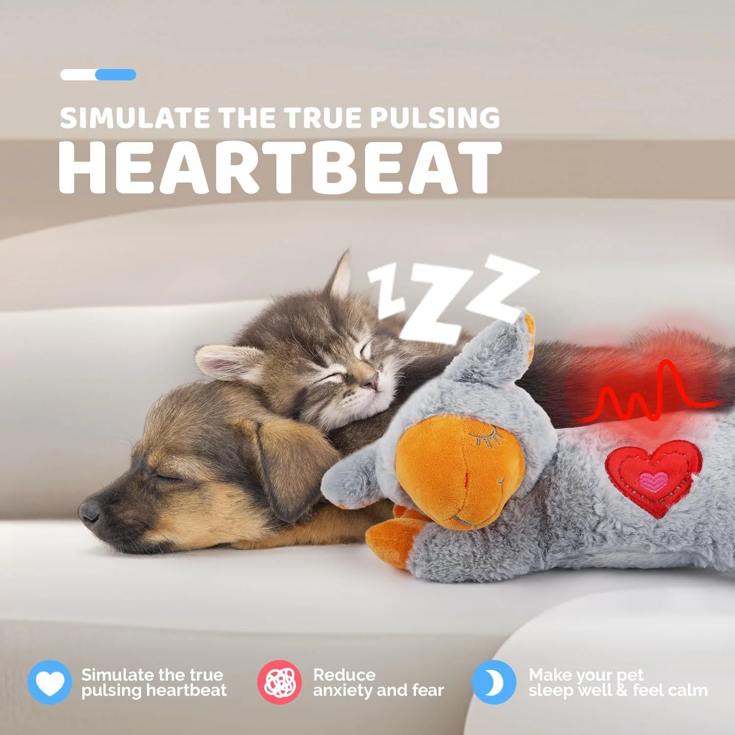 اسباب بازی سگ ضربان قلب ALL FOR PAWS، تسکین اضطراب سگ، اسباب بازی سگ، اسباب بازی حیوانات خانگی، اسباب بازی کمک آموزشی رفتاری برای تسکین اضطراب سگ (گوسفند خاکستری 38 سانتی متر) اسباب بازی سگ ضربان قلب ALL FOR PAWS، تسکین اضطراب سگ، اسباب بازی سگ، اسباب بازی حیوانات خانگی، اسباب بازی کمک آموزشی رفتاری برای تسکین اضطراب سگ (گوسفند خاکستری 38 سانتی متر)