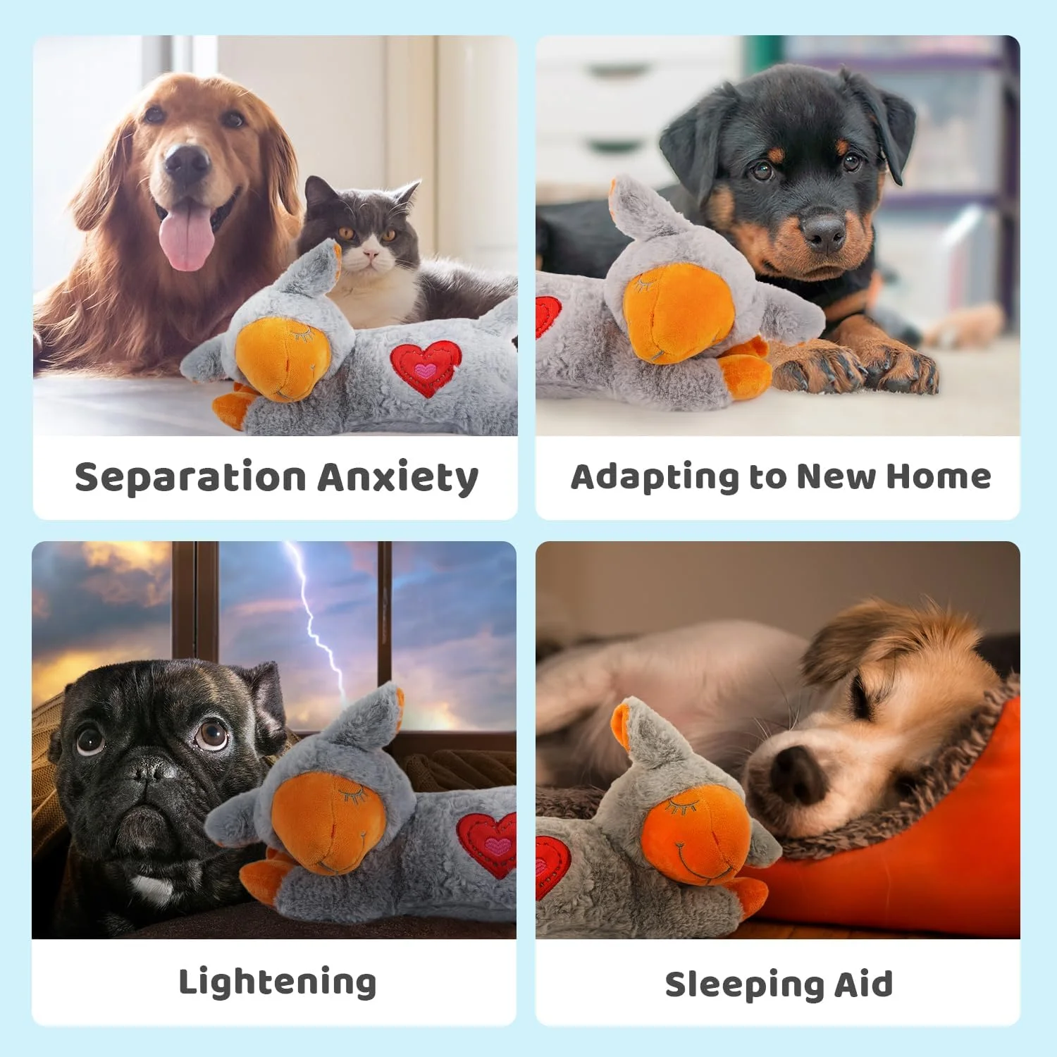 اسباب بازی سگ ضربان قلب ALL FOR PAWS، تسکین اضطراب سگ، اسباب بازی سگ، اسباب بازی حیوانات خانگی، اسباب بازی کمک آموزشی رفتاری برای تسکین اضطراب سگ (گوسفند خاکستری 38 سانتی متر) اسباب بازی سگ ضربان قلب ALL FOR PAWS، تسکین اضطراب سگ، اسباب بازی سگ، اسباب بازی حیوانات خانگی، اسباب بازی کمک آموزشی رفتاری برای تسکین اضطراب سگ (گوسفند خاکستری 38 سانتی متر)