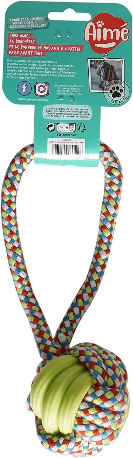 آگرو - اسباب بازی سگ طناب و کشش مخلوط 23 سانتی متر AIME