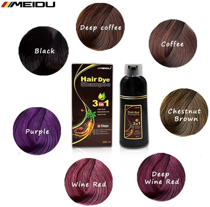 شامپو رنگ مو فوری برای موهای سفید - شامپو 3 در 1 - پوشش 100% موهای سفید - رنگ آمیزی گیاهی مو در چند دقیقه (بنفش) شامپو رنگ مو فوری برای موهای سفید - شامپو 3 در 1 - پوشش 100% موهای سفید - رنگ آمیزی گیاهی مو در چند دقیقه (بنفش)