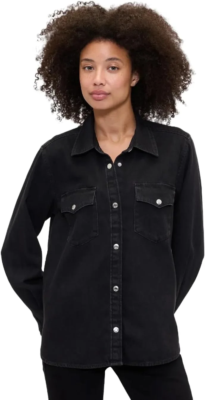 پیراهن جین دکمه دار زنانه GAP مدل وسترن