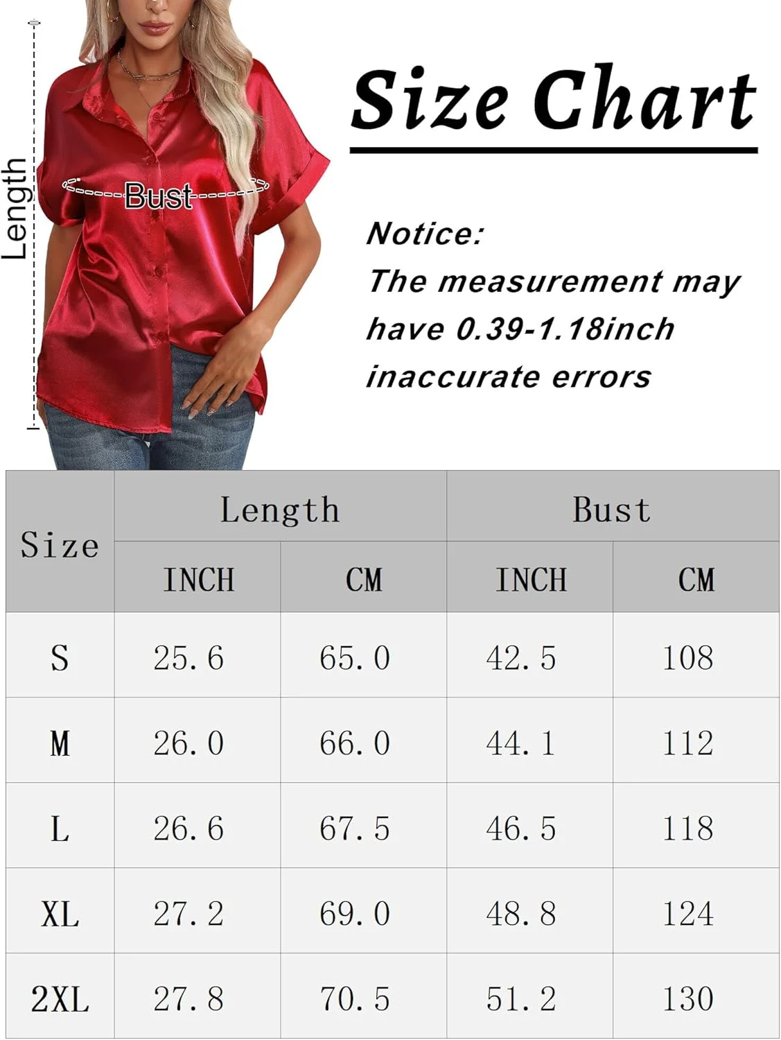 FEONA بلوز ساتن آستین بلند زنانه، پیراهن دکمه دار ابریشم مصنوعی نرم، تاپ یقه هفت ظریف برای استفاده روزمره/رسمی/کار، رنگ ثابت، سایز S-XXL