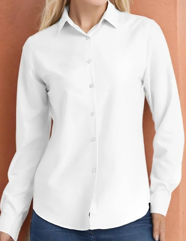 بلوزهای دکمه دار زنانه آستین بلند مناسب کار و استایل رسمی، ترندی 2025، پیراهن های کژوال و تونیک