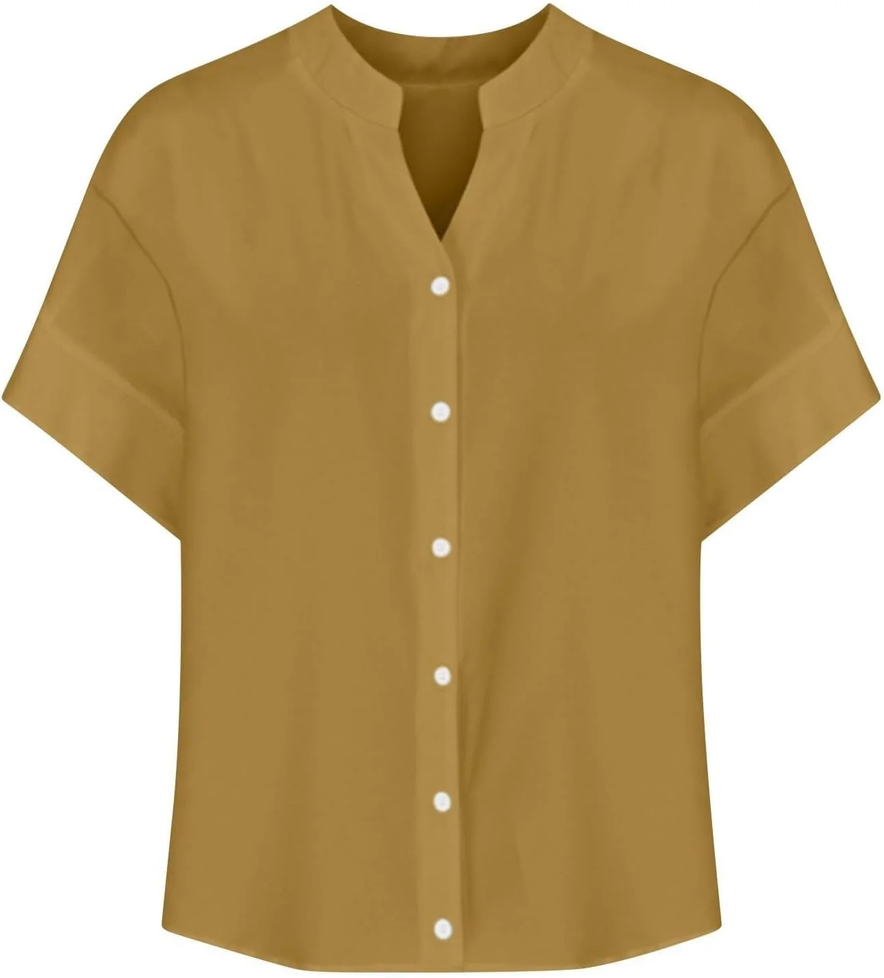 بلوز زنانه دکمه دار آستین بلند، بلوزهای غیر رسمی شیک، پیراهن های یقه هفت تابستانی، پیراهن های کار کتانی، تاپ های گشاد