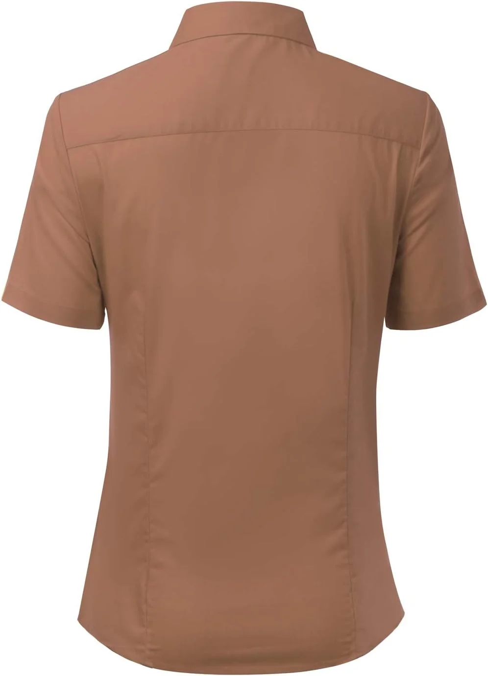 بلوز زنانه دکمه دار آستین کوتاه یقه دار کلاسیک ساده و جذب Doublju بلوز زنانه دکمه دار آستین کوتاه یقه دار کلاسیک ساده و جذب Doublju