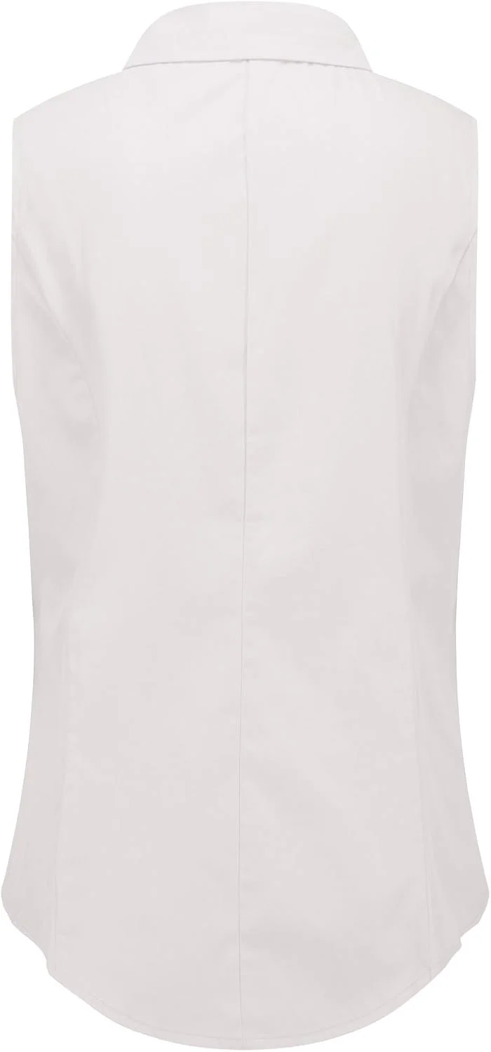 بلوز زنانه دکمه دار بدون آستین یقه دار پلیسه دار دابل پلاس مناسب کار بلوز زنانه دکمه دار بدون آستین یقه دار پلیسه دار دابل پلاس مناسب کار