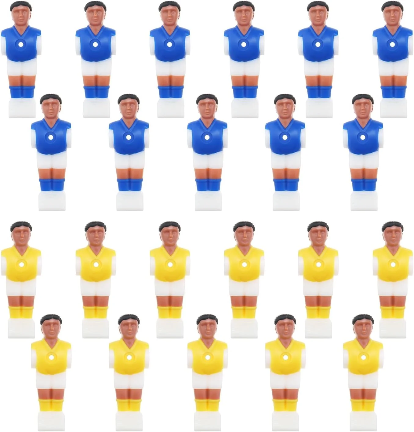 SG Store مجموعه 22 عددی آدمک فوتبال دستی، مناسب برای میله 15.9 میلی متری، آدمک پلاستیکی زرد و آبی SG Store مجموعه 22 عددی آدمک فوتبال دستی، مناسب برای میله 15.9 میلی متری، آدمک پلاستیکی زرد و آبی