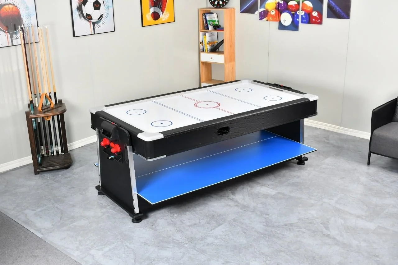 میز بیلیارد حرفه ای "درجه یک" MAS SPORTS، میز بازی چند منظوره 7 فوتی 4 در 1 به همراه لوازم جانبی کاملا نو، به همراه چوب های بیلیارد کوچک اضافی برای کودکان میز بیلیارد حرفه ای "درجه یک" MAS SPORTS، میز بازی چند منظوره 7 فوتی 4 در 1 به همراه لوازم جانبی کاملا نو، به همراه چوب های بیلیارد کوچک اضافی برای کودکان