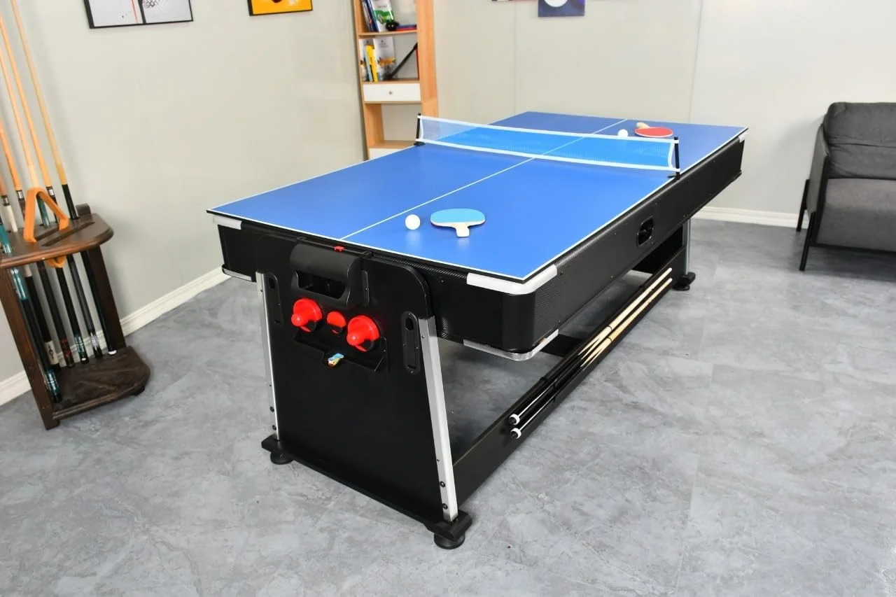 میز بیلیارد حرفه ای "درجه یک" MAS SPORTS، میز بازی چند منظوره 7 فوتی 4 در 1 به همراه لوازم جانبی کاملا نو، به همراه چوب های بیلیارد کوچک اضافی برای کودکان میز بیلیارد حرفه ای "درجه یک" MAS SPORTS، میز بازی چند منظوره 7 فوتی 4 در 1 به همراه لوازم جانبی کاملا نو، به همراه چوب های بیلیارد کوچک اضافی برای کودکان