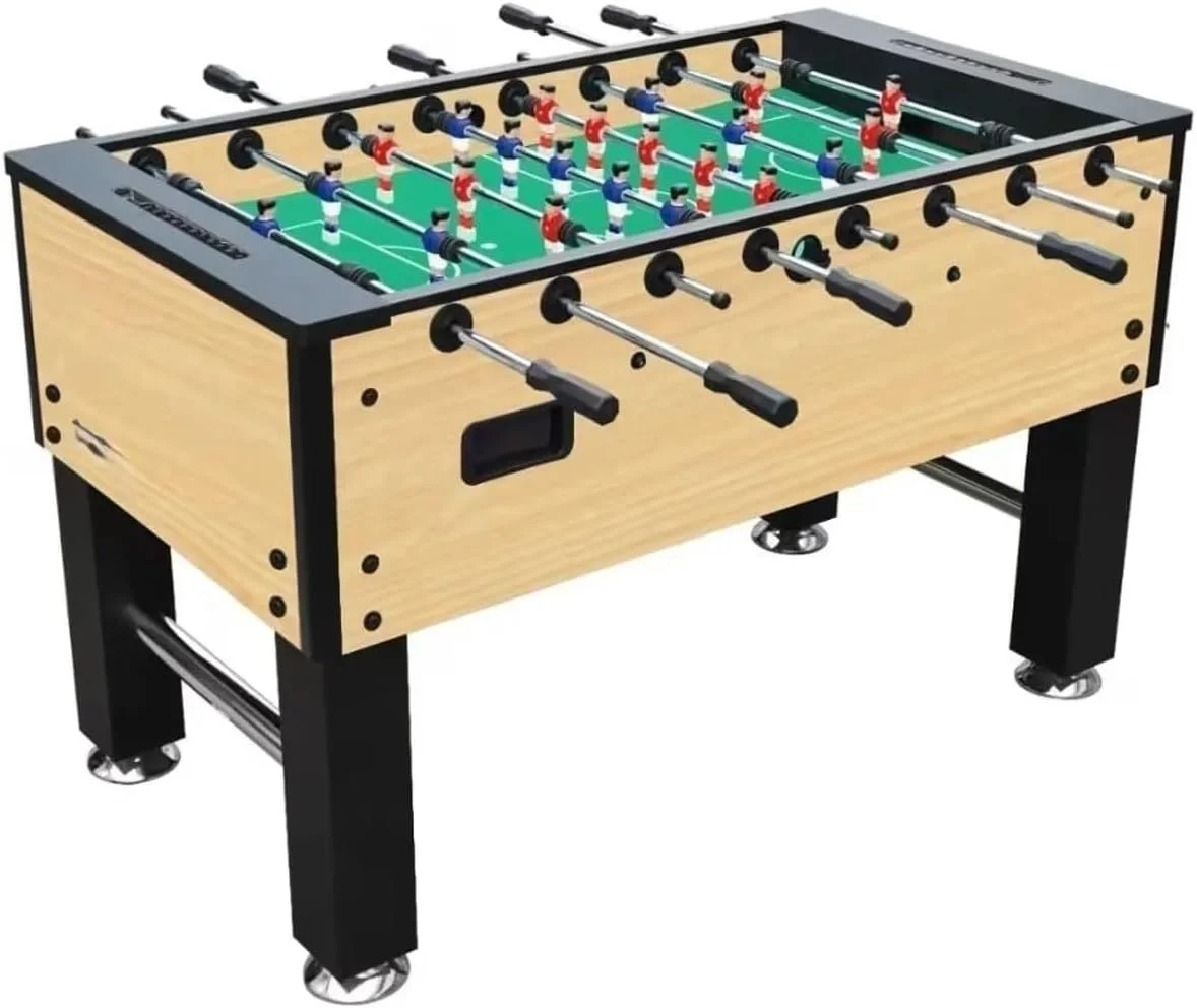 میز فوتبال دستی حرفه ای پروکسیما هلث اند فیتنس - میز فوتبال دستی سایز کامل برای اتاق بازی های سرپوشیده | زمین بازی ام دی اف مستحکم با میله های کرومی فولادی، گل شمار دستی و 3 توپ شامل می شود | سرگرمی خانوادگی میز فوتبال دستی حرفه ای پروکسیما هلث اند فیتنس - میز فوتبال دستی سایز کامل برای اتاق بازی های سرپوشیده | زمین بازی ام دی اف مستحکم با میله های کرومی فولادی، گل شمار دستی و 3 توپ شامل می شود | سرگرمی خانوادگی