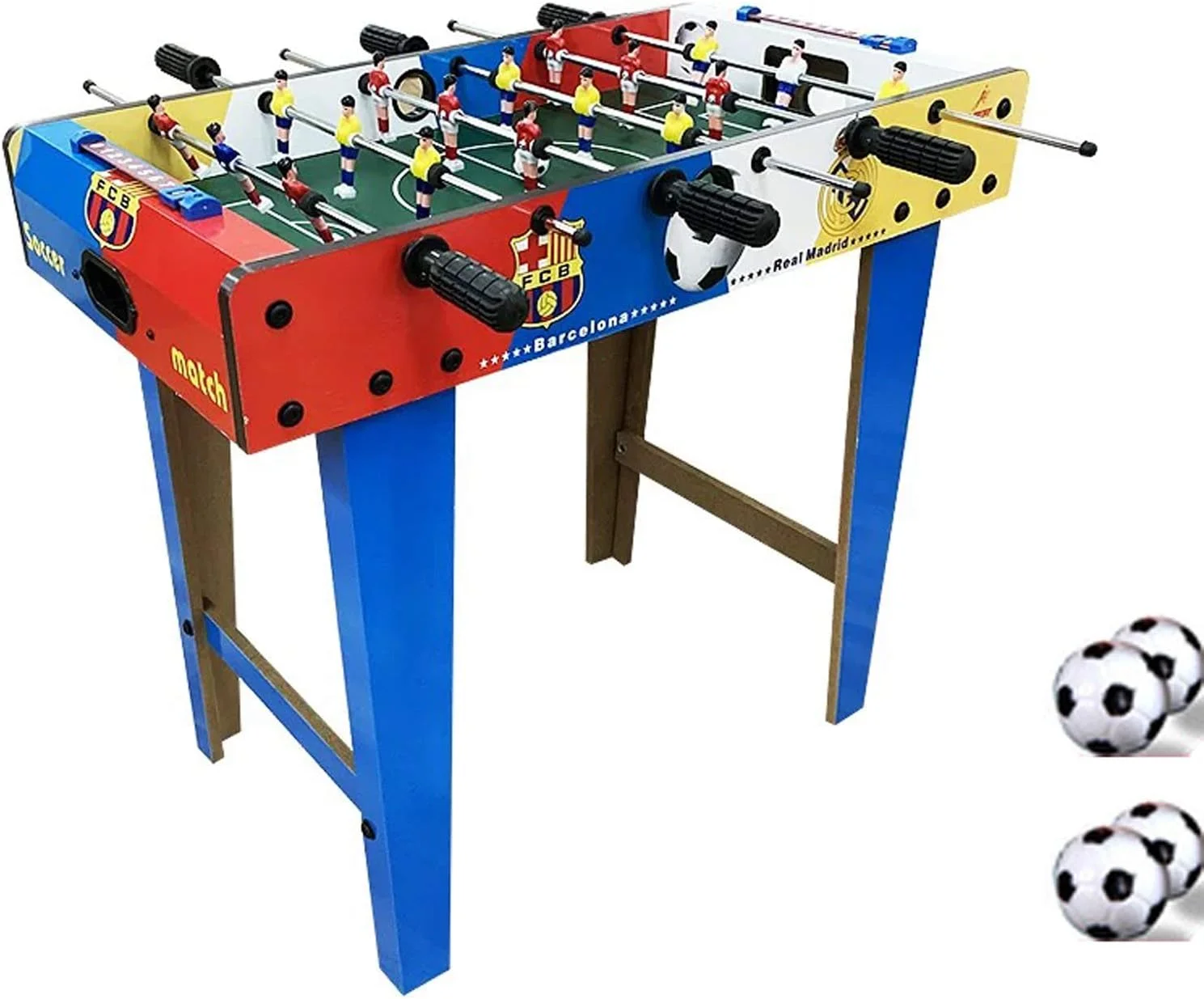 فوتبال دستی رومیزی ۱۴ اینچی QRSTUVW با ۴ توپ، میز بازی فوتبال چوبی سایز کوچک برای داخل و خارج از خانه، مناسب برای کودکان، شب های خانوادگی، Ba B6+:XL فوتبال دستی رومیزی ۱۴ اینچی QRSTUVW با ۴ توپ، میز بازی فوتبال چوبی سایز کوچک برای داخل و خارج از خانه، مناسب برای کودکان، شب های خانوادگی، Ba B6+:XL