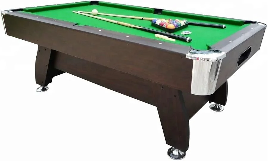 میز بیلیارد چوبی حرفه ای 9 فوتی پروکسیما هلث اند فیتنس - سطح پلی استر سبز، ضربه گیرهای لاستیکی، قاب MDF، تراز کننده های قابل تنظیم پایه - شامل چوب، توپ، مثلث، گچ و برس میز بیلیارد چوبی حرفه ای 9 فوتی پروکسیما هلث اند فیتنس - سطح پلی استر سبز، ضربه گیرهای لاستیکی، قاب MDF، تراز کننده های قابل تنظیم پایه - شامل چوب، توپ، مثلث، گچ و برس